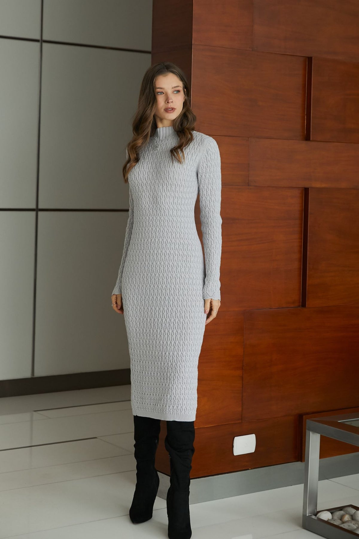 Vestido Tejido Valentina Gris
