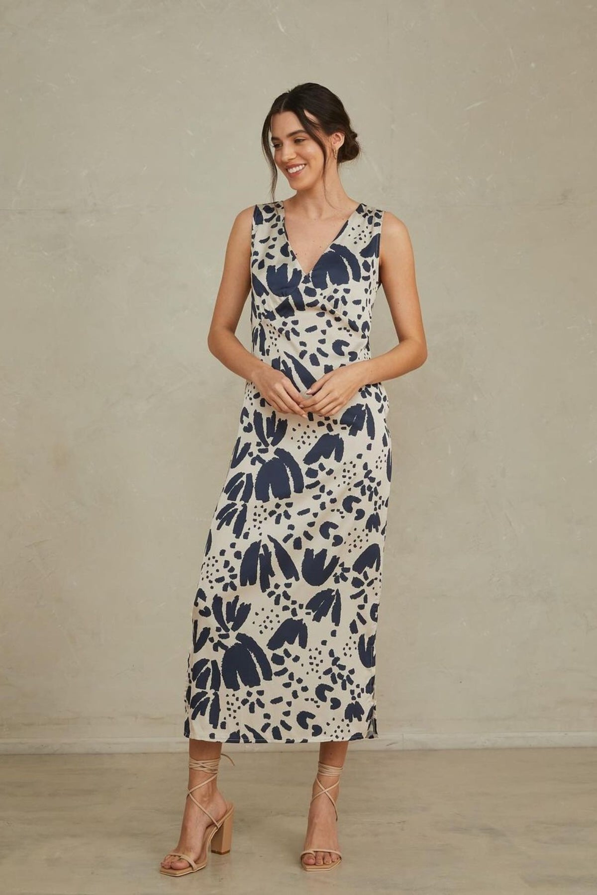 Vestido Muse Print Azul