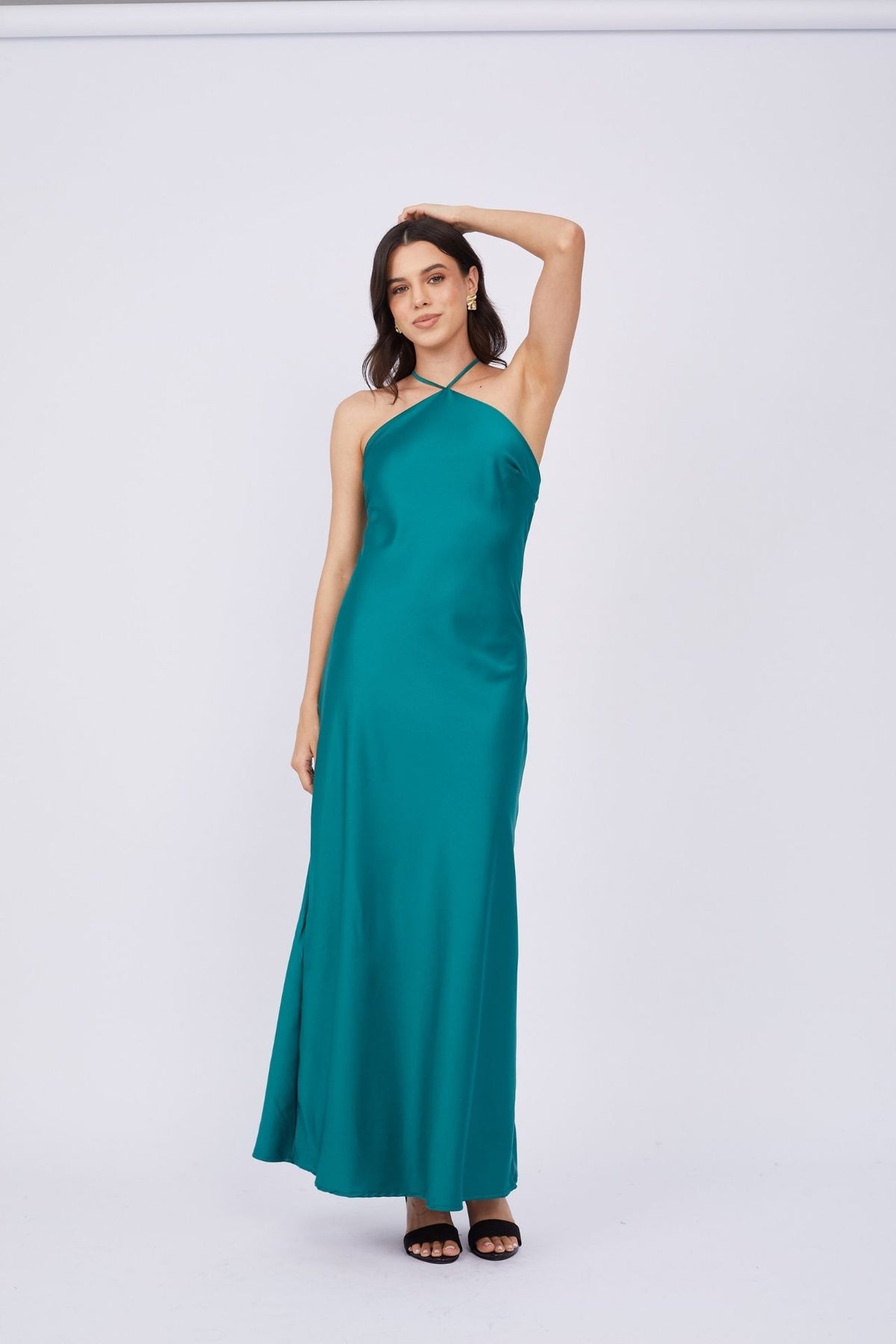 Vestido Halter Seda