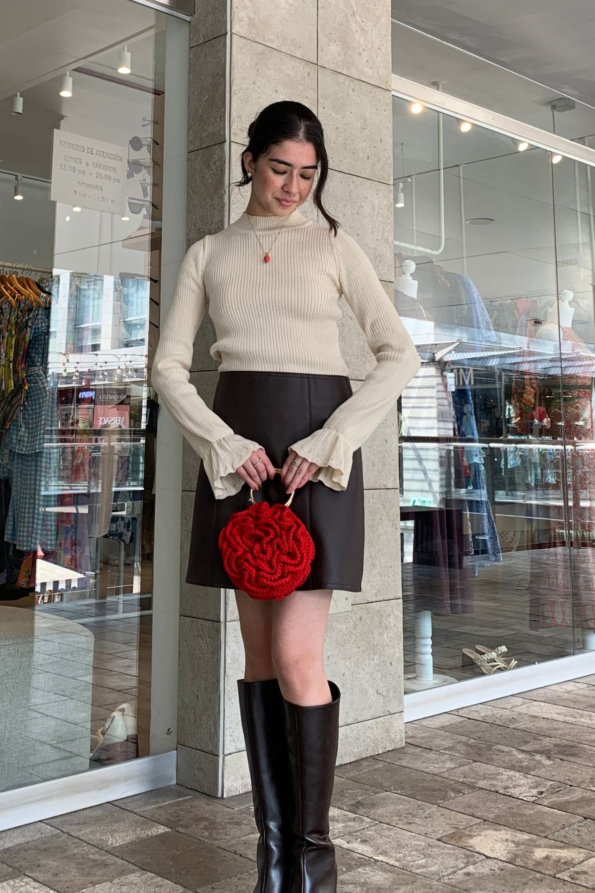 Falda Almudena Marrón