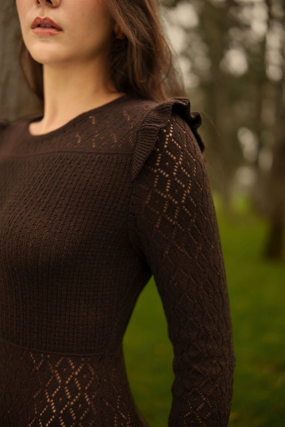 Vestido Cloudsong Knit Marrón