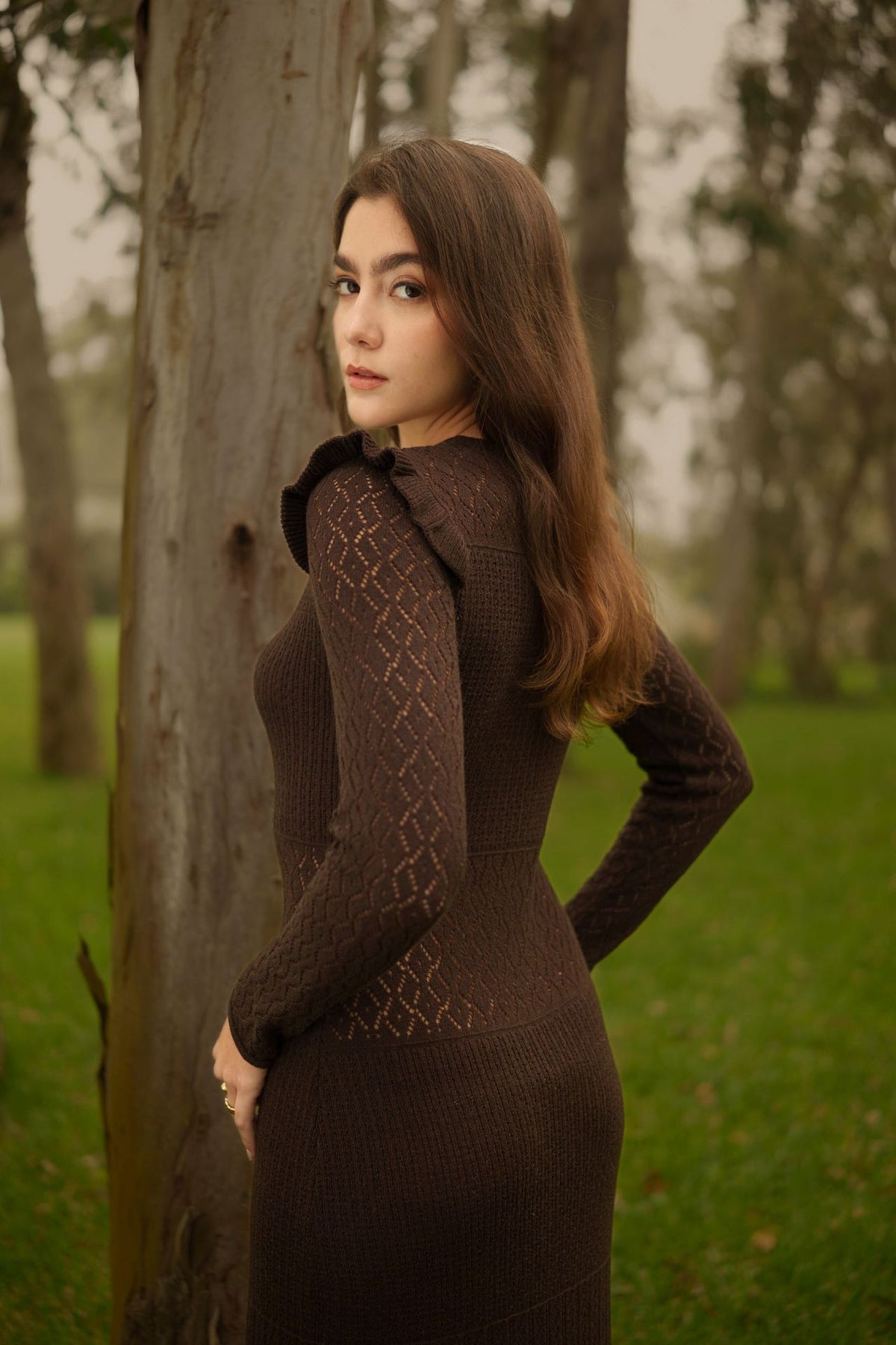 Vestido Cloudsong Knit Marrón