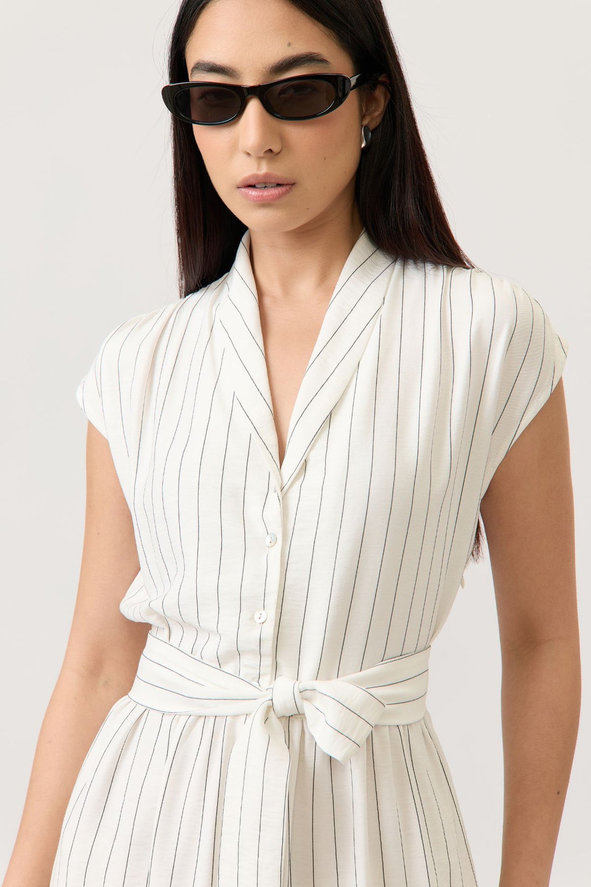 Vestido Cannes Rayas Blanco