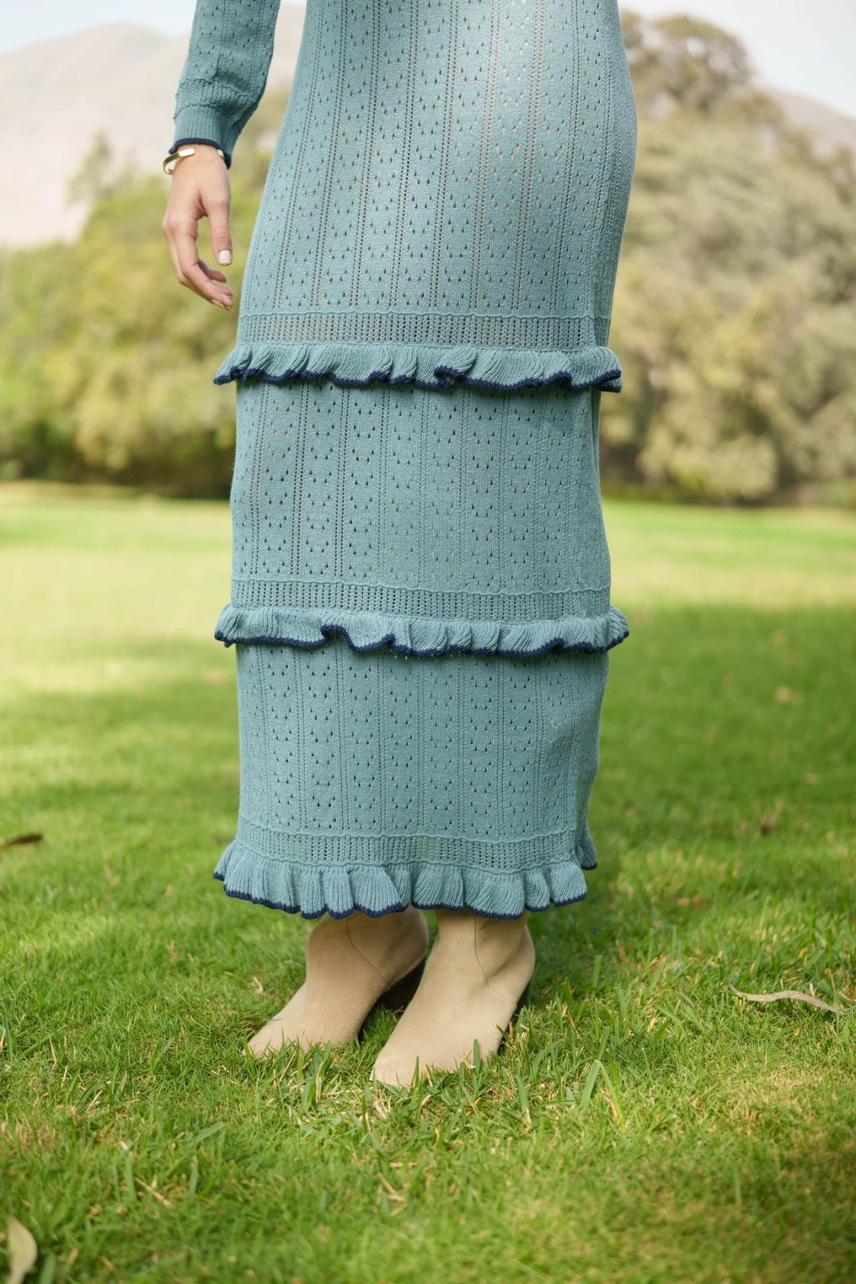 Vestido Moonlight Knit Celeste