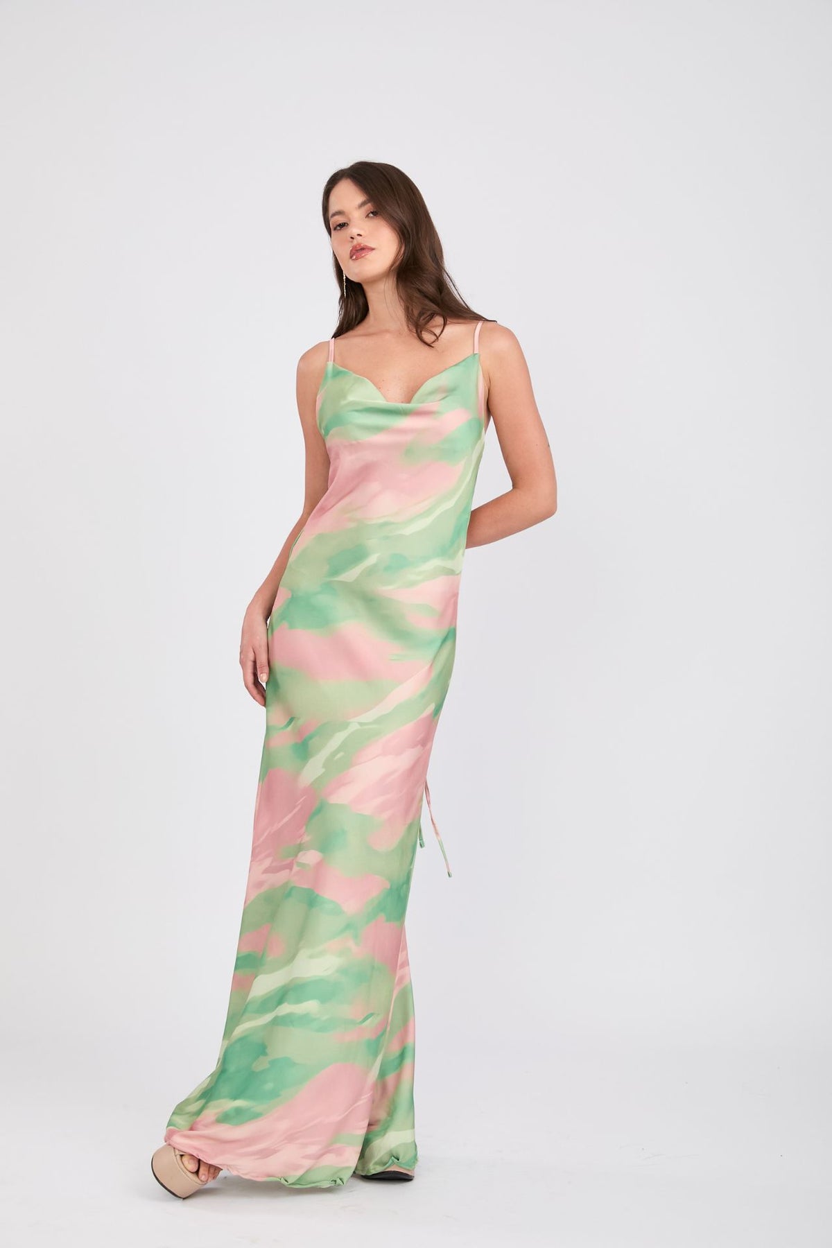 Vestido de Seda Strawberry Matcha