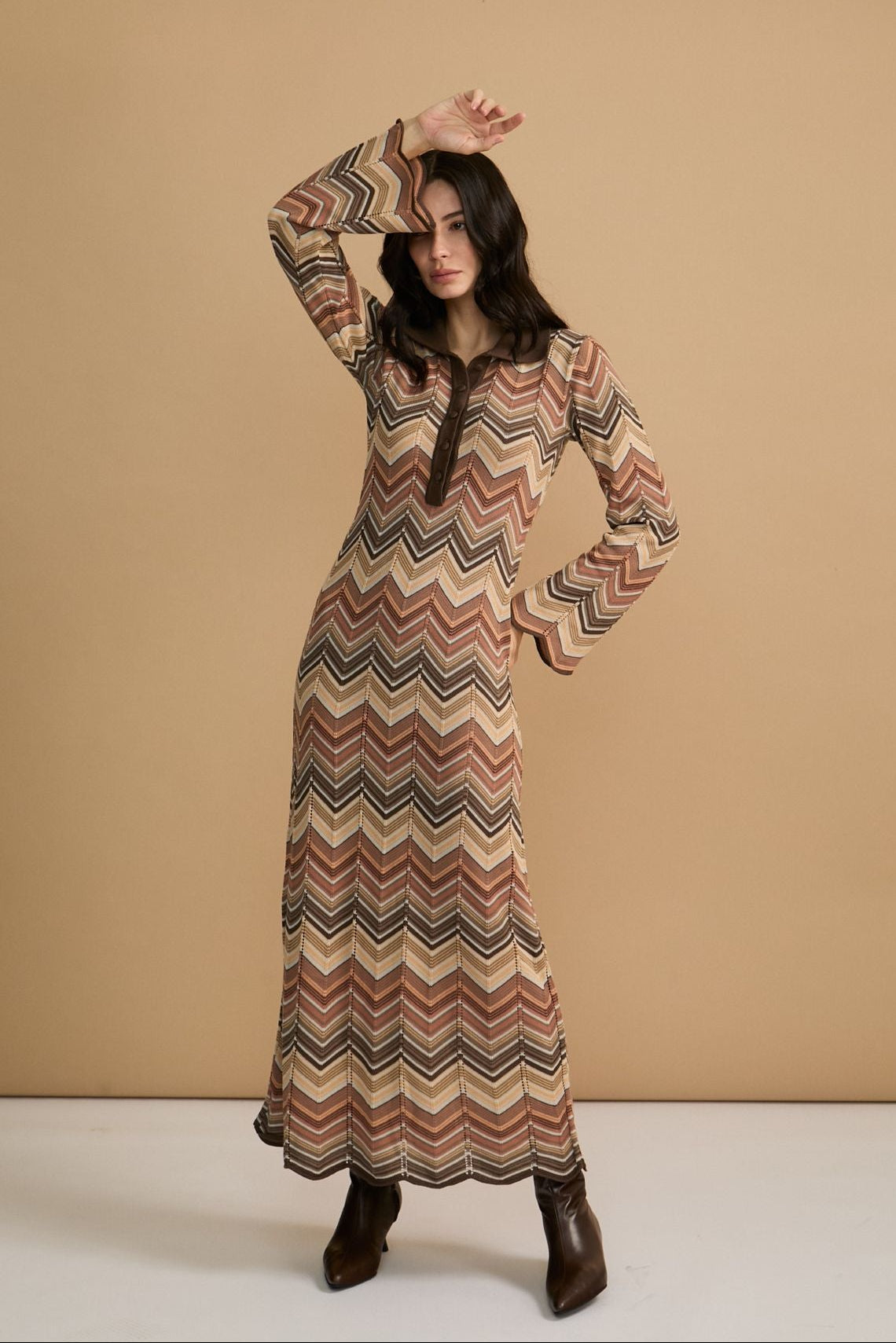 Vestido Selina Marrón