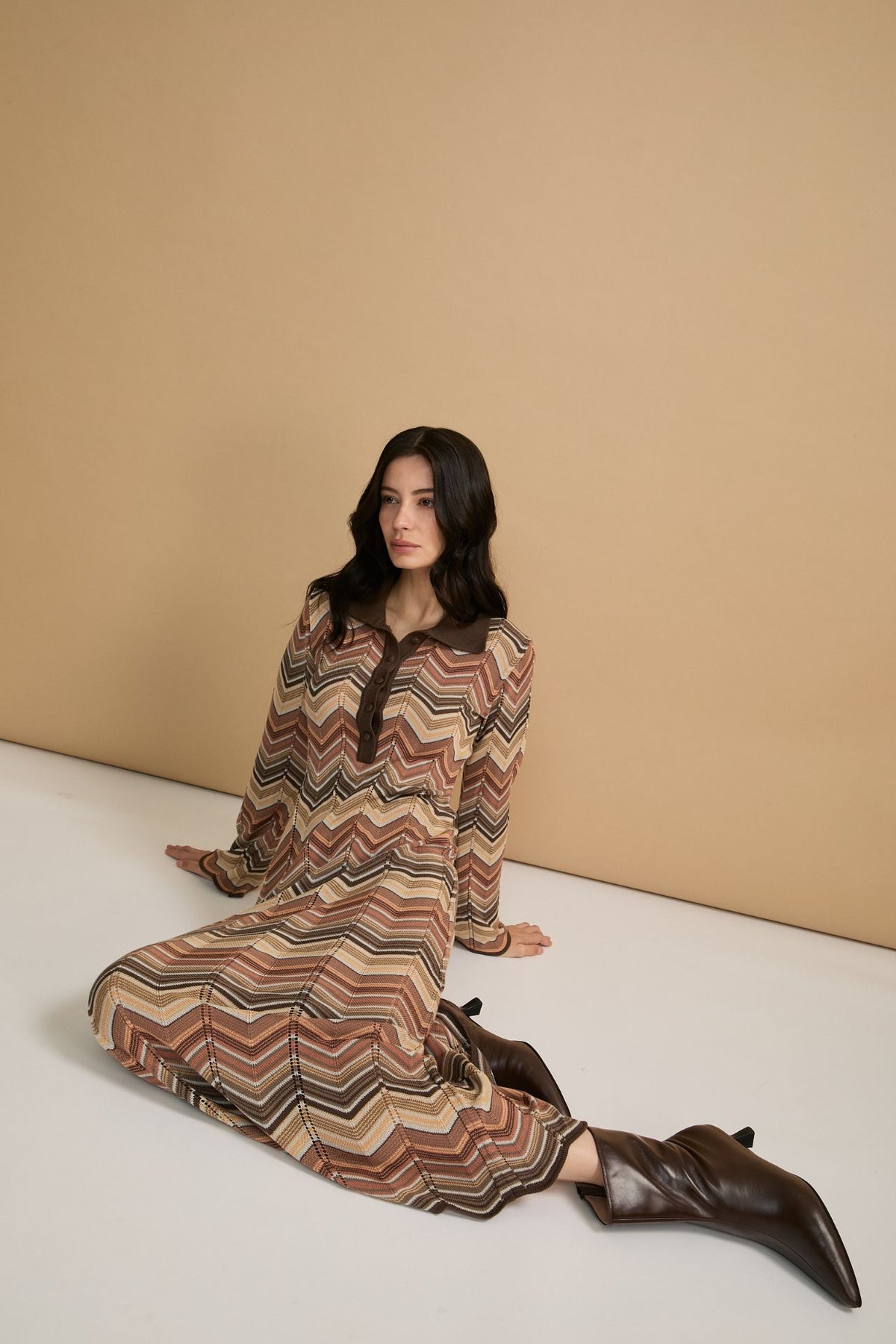 Vestido Selina Marrón