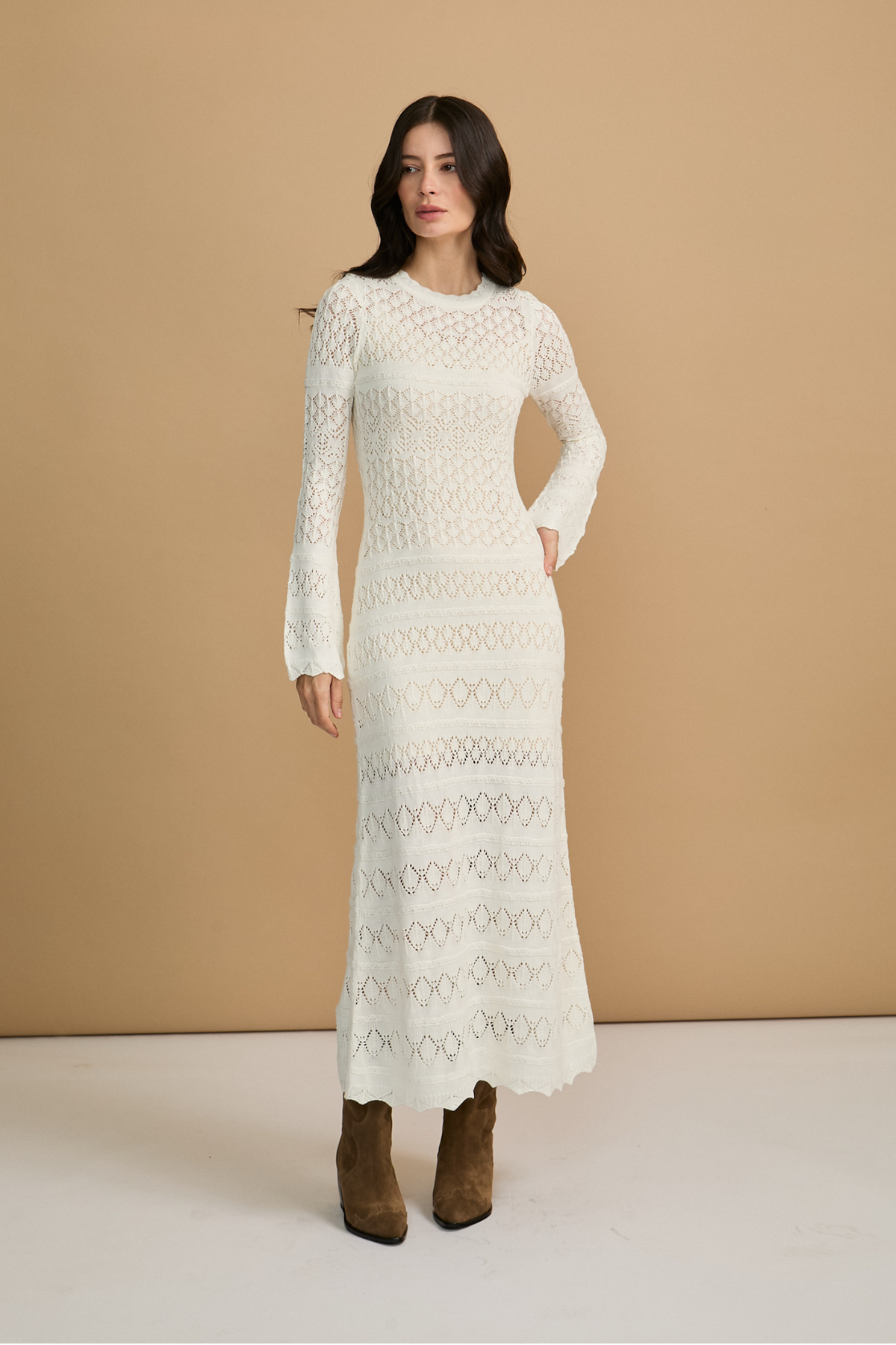 Vestido Valeria Hueso