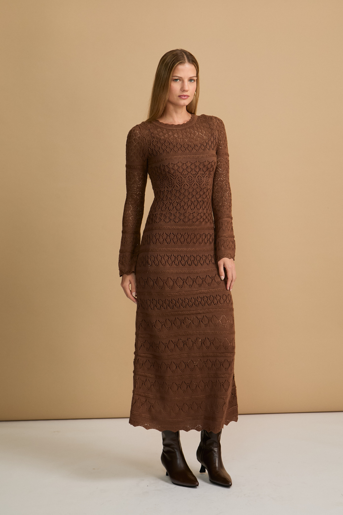Vestido Valeria Marrón
