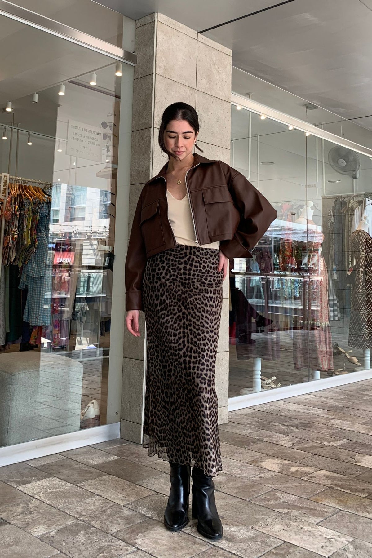 Falda Ximena Marrón Nuevo
