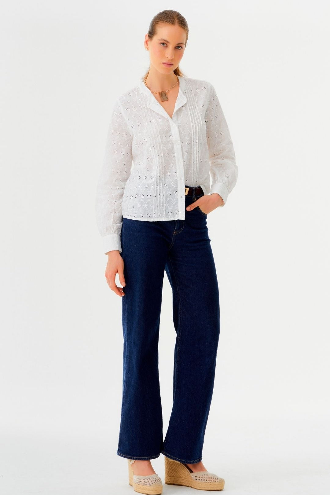 Blusa Gala Broderie Blanco