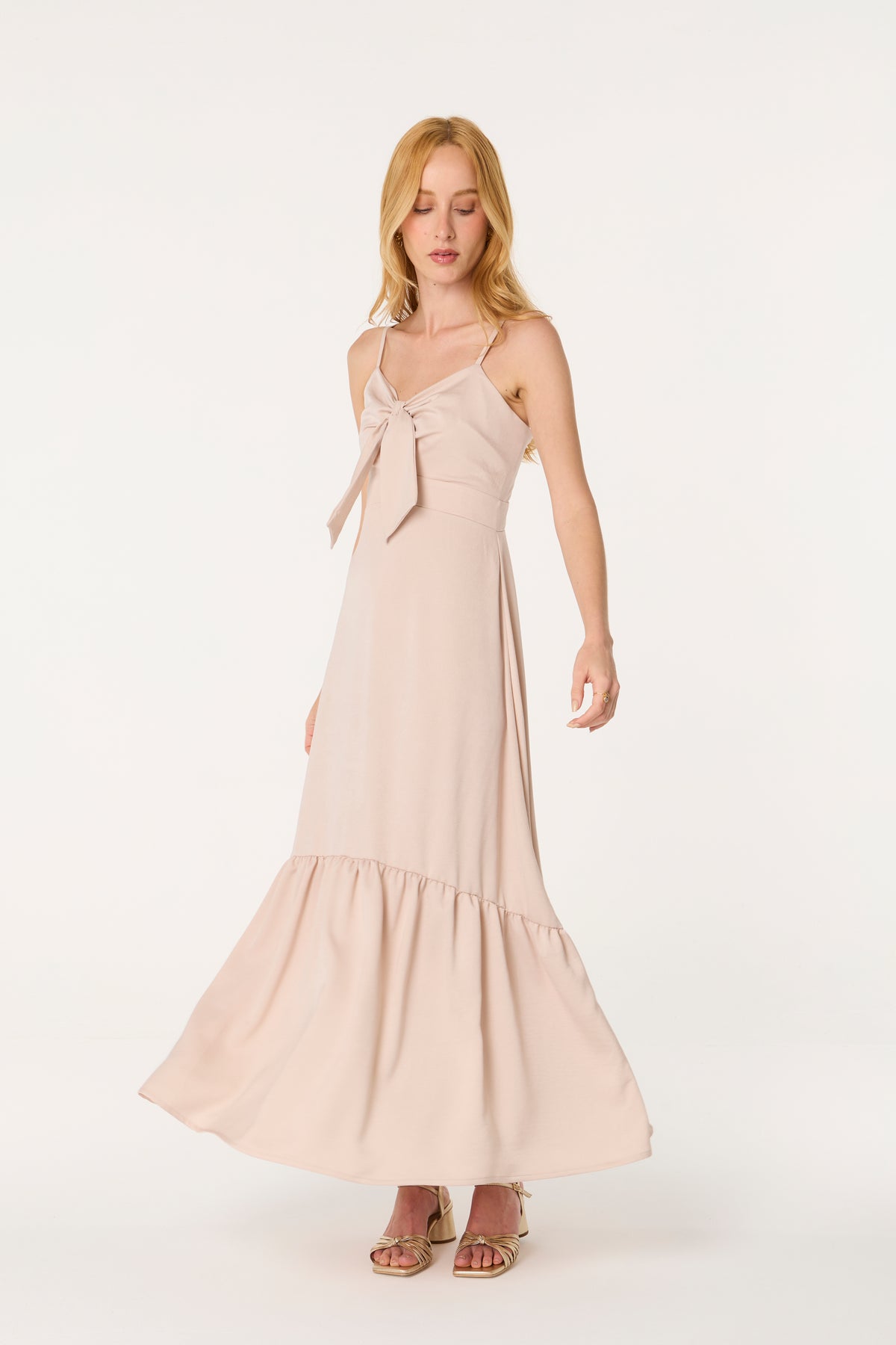 Vestido Bow Champagne