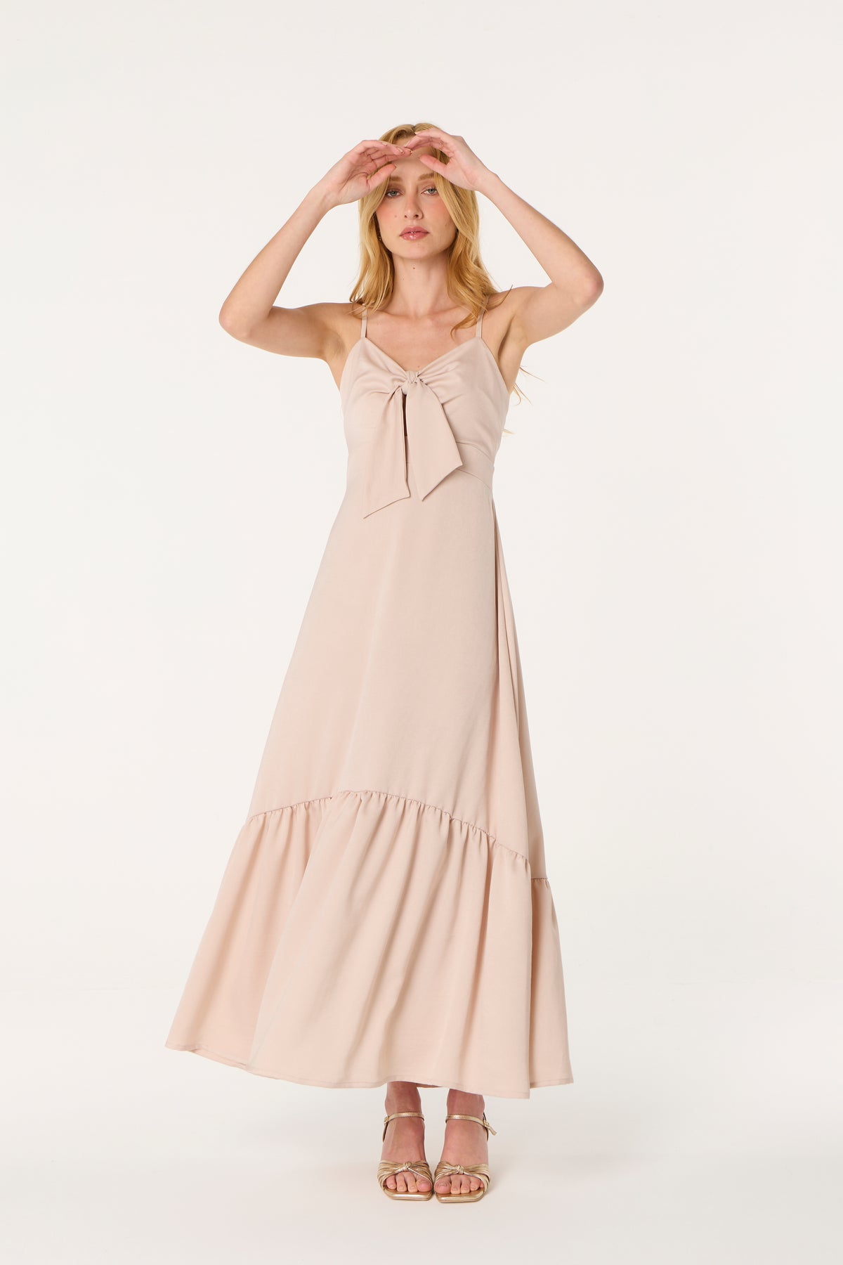 Vestido Bow Champagne