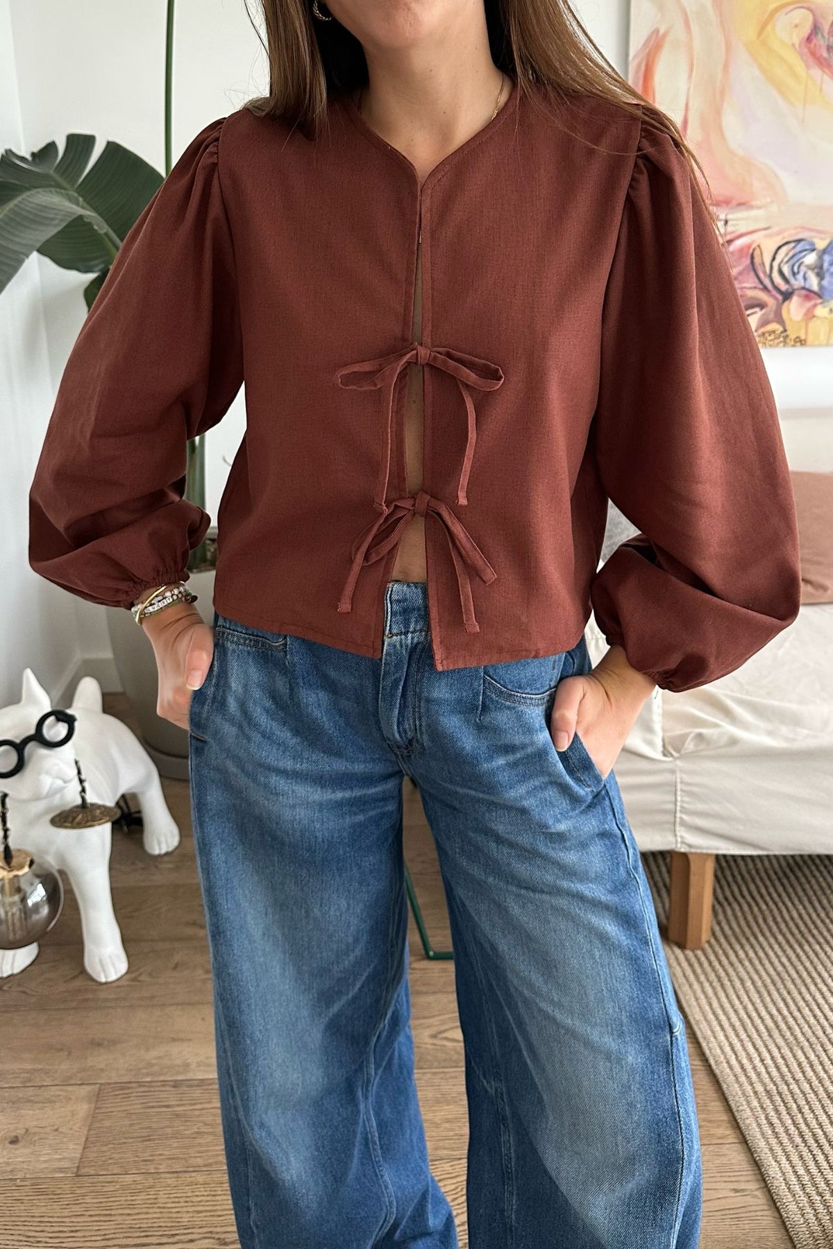 Blusa Algarve Marrón