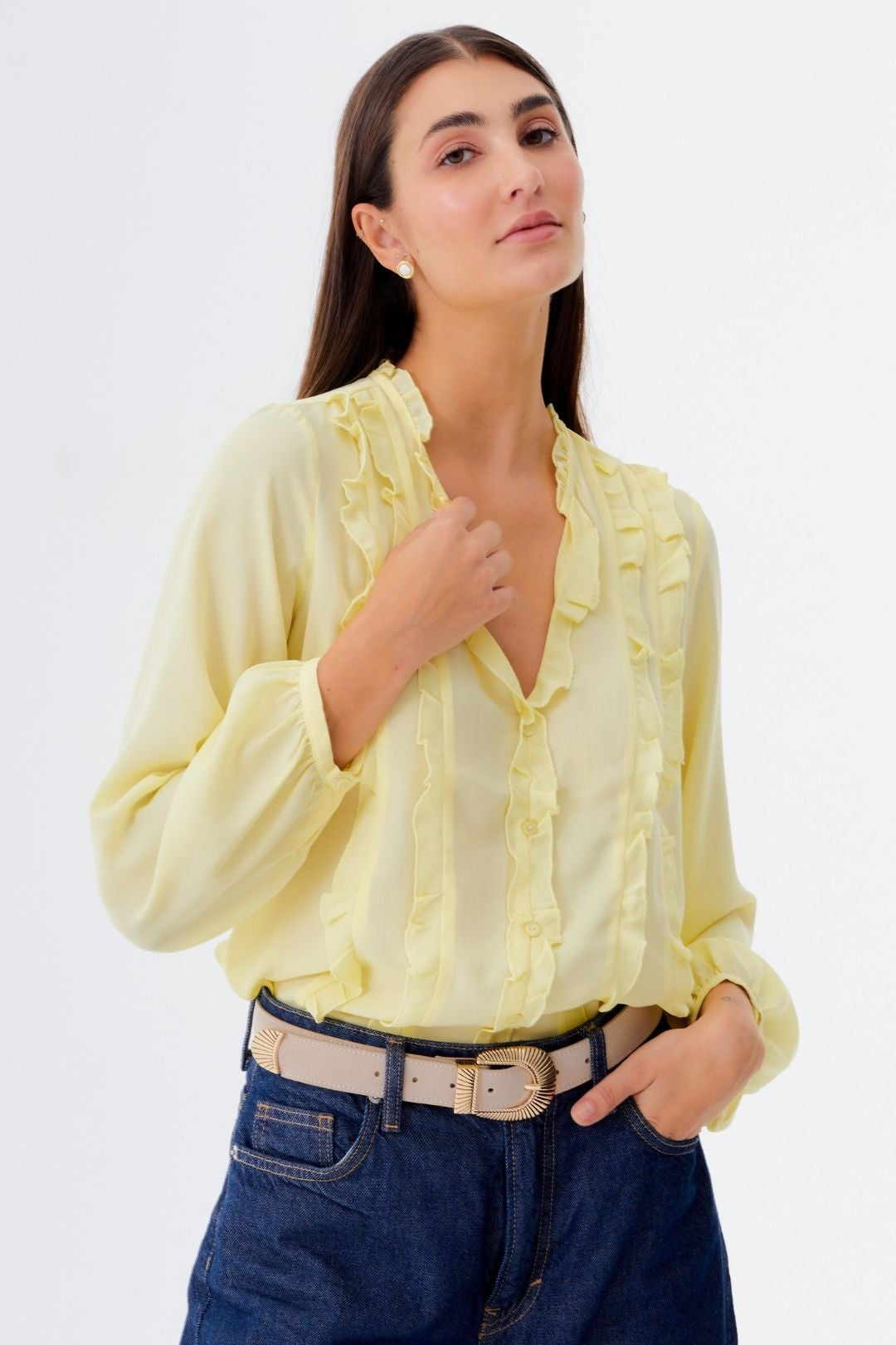 Blusa Salma Gasa Amarillo