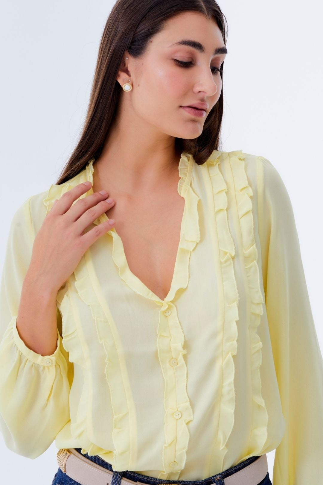Blusa Salma Gasa Amarillo