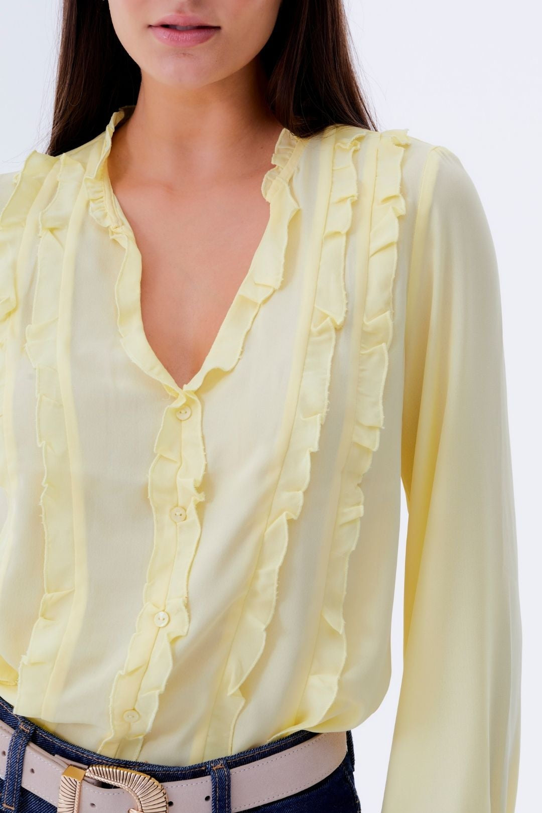 Blusa Salma Gasa Amarillo