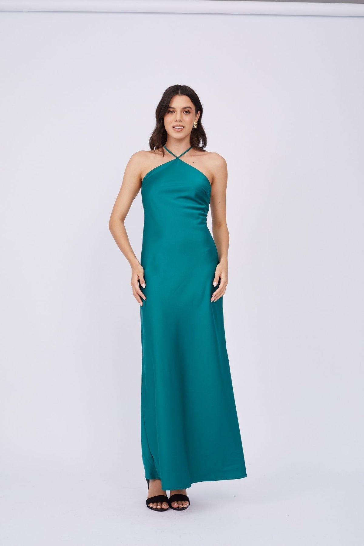 Vestido Halter Seda