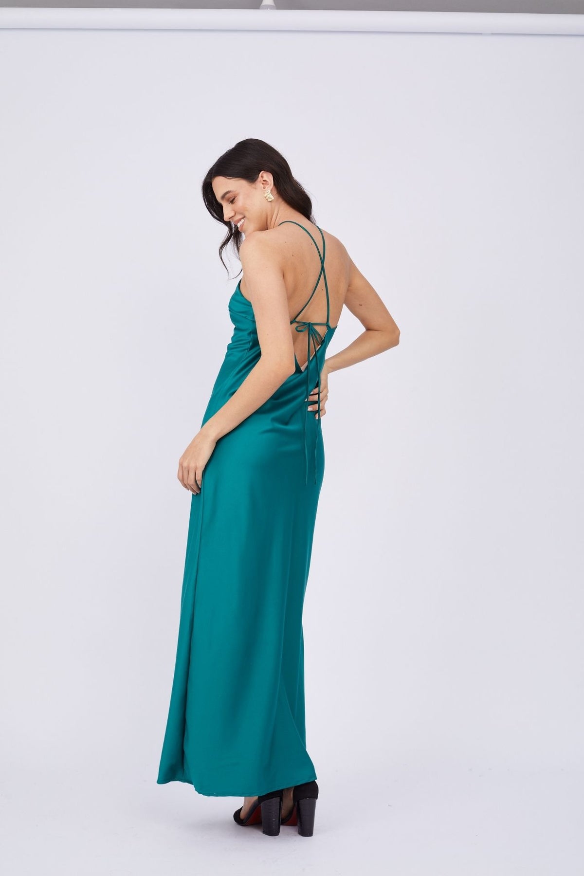 Vestido Halter Seda