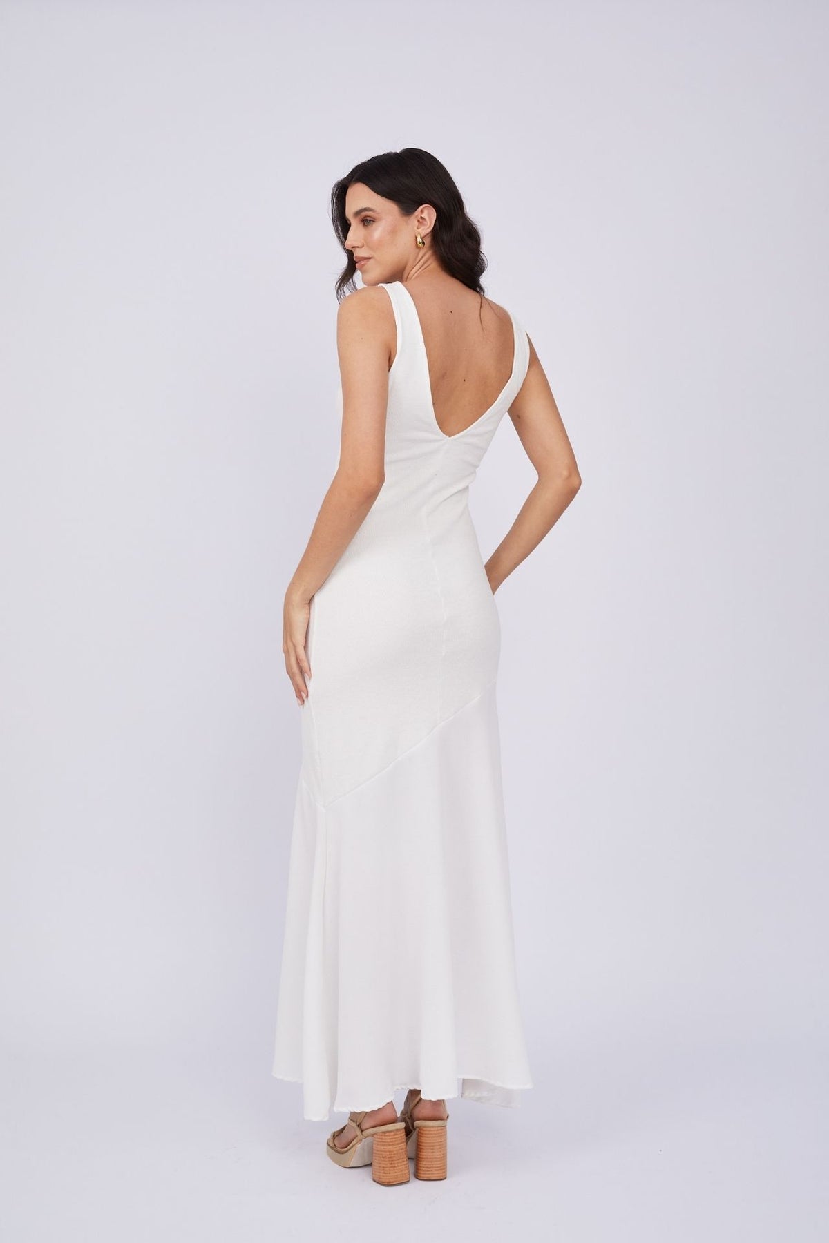 Vestido Rib Duo Blanco
