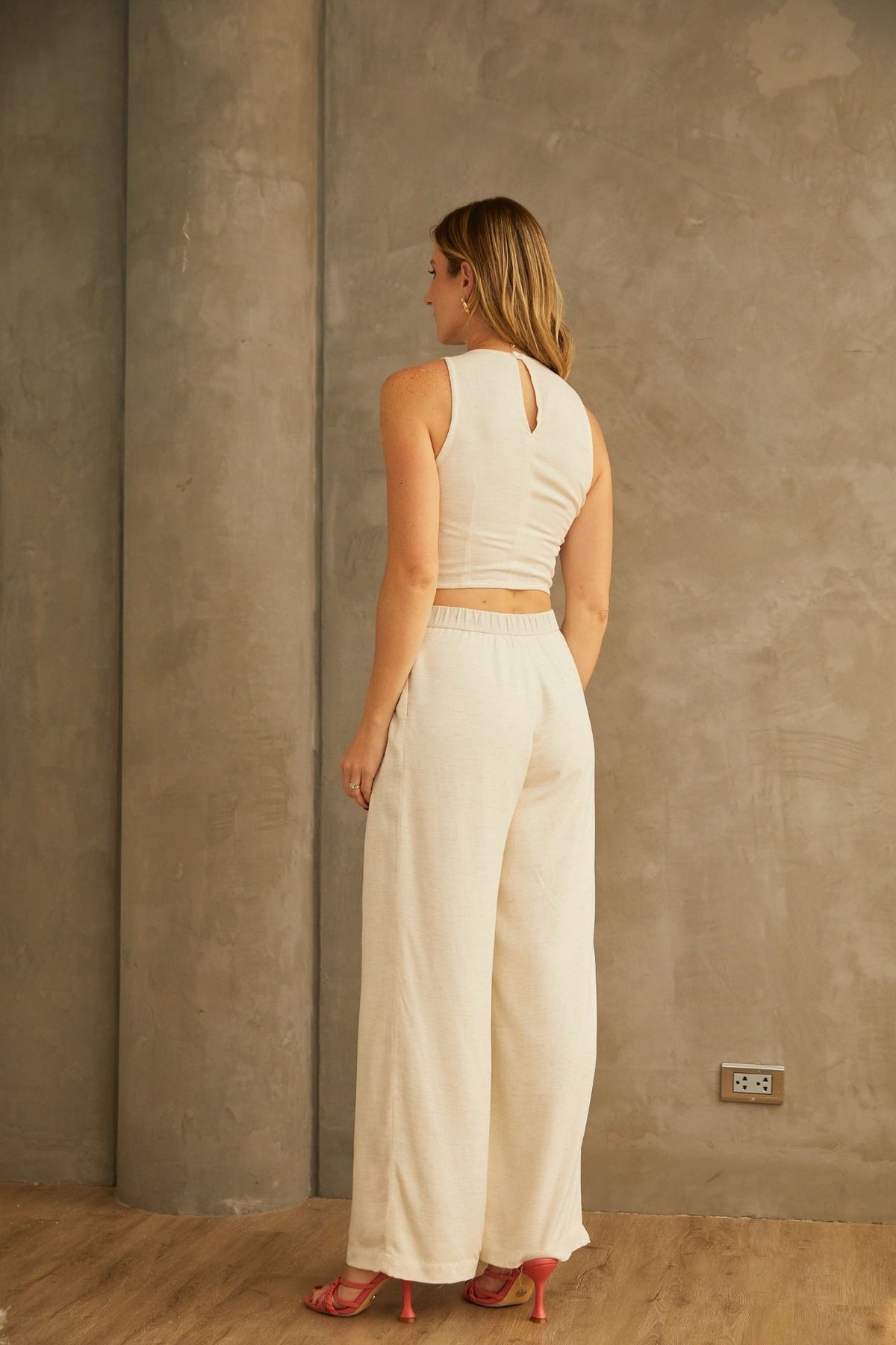 Top Lino Alessia Beige
