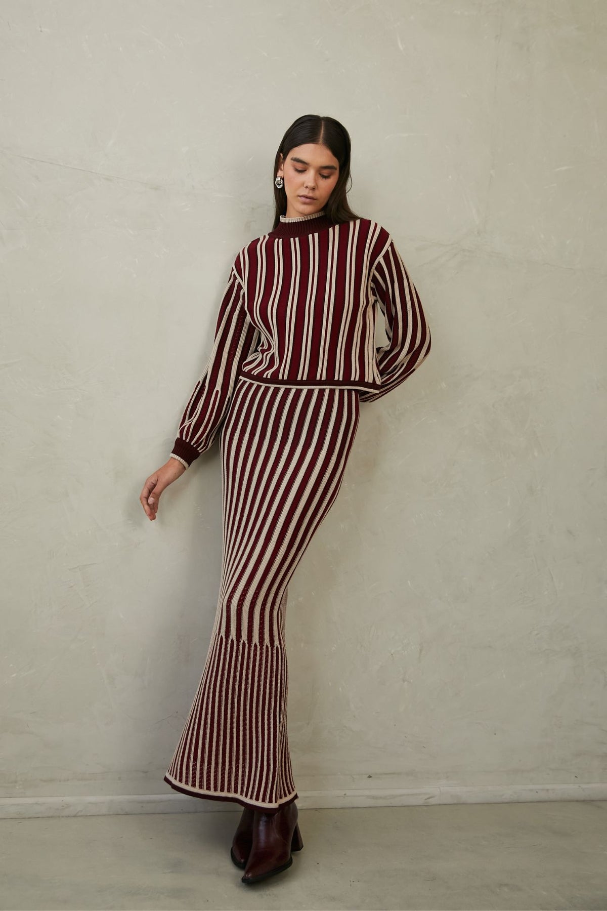 Falda Elene Vino