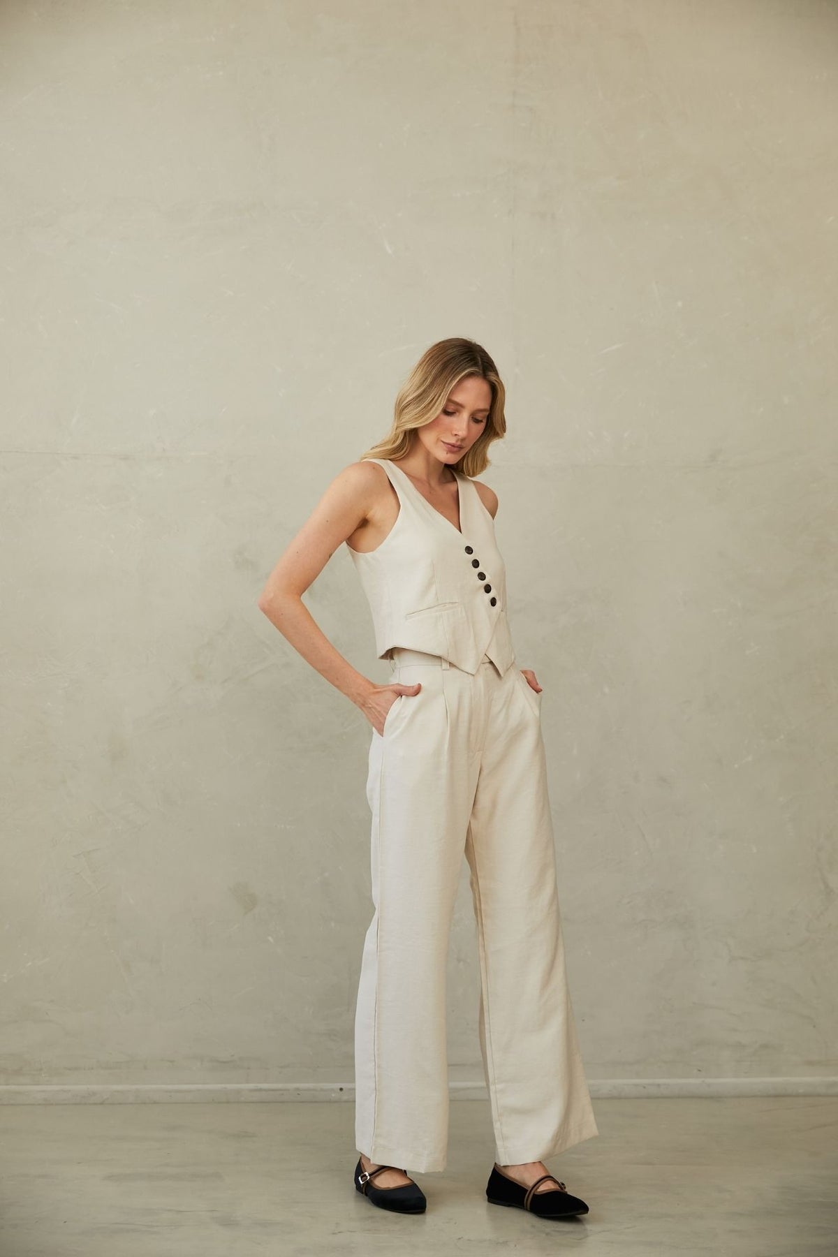 Pantalon Lauren Crema