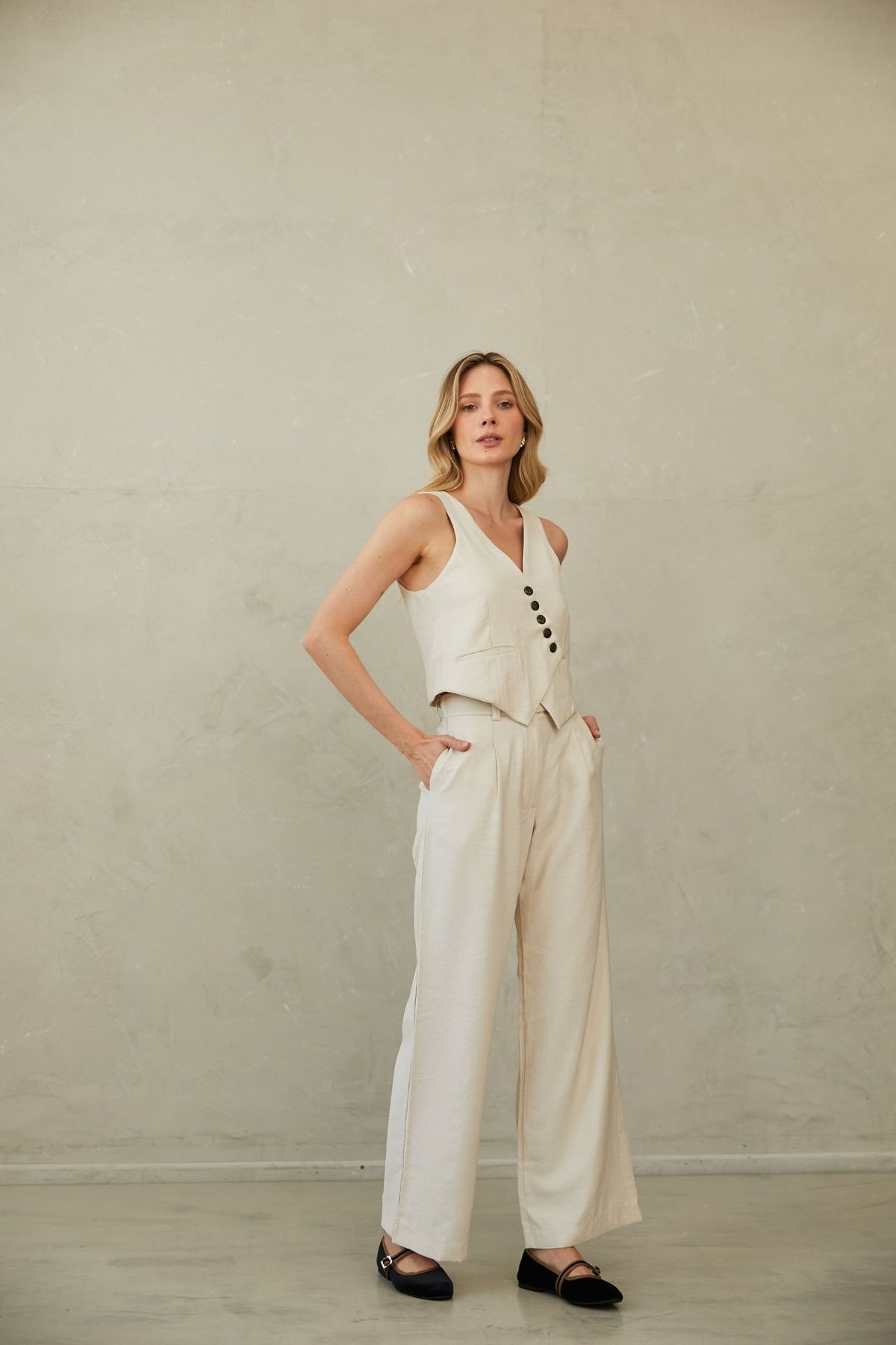 Pantalon Lauren Crema