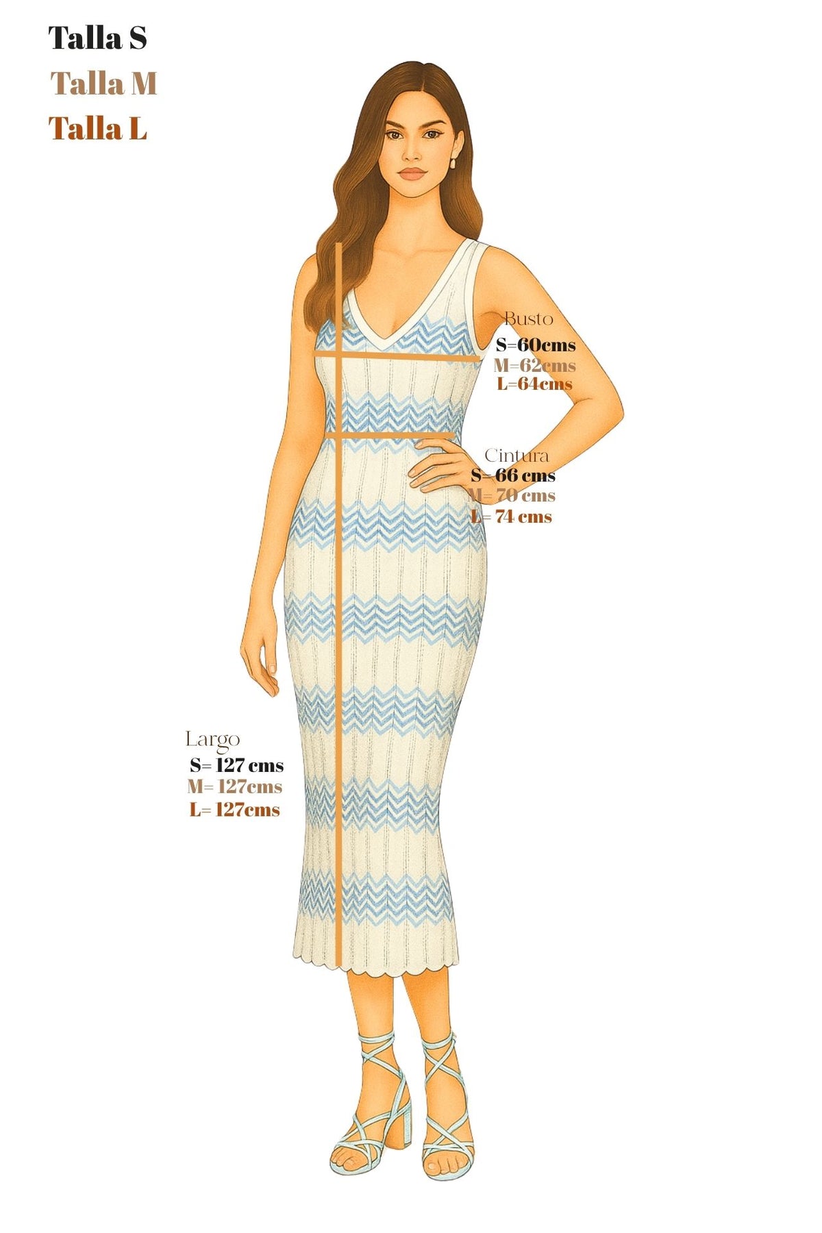 Vestido Camelia Celeste