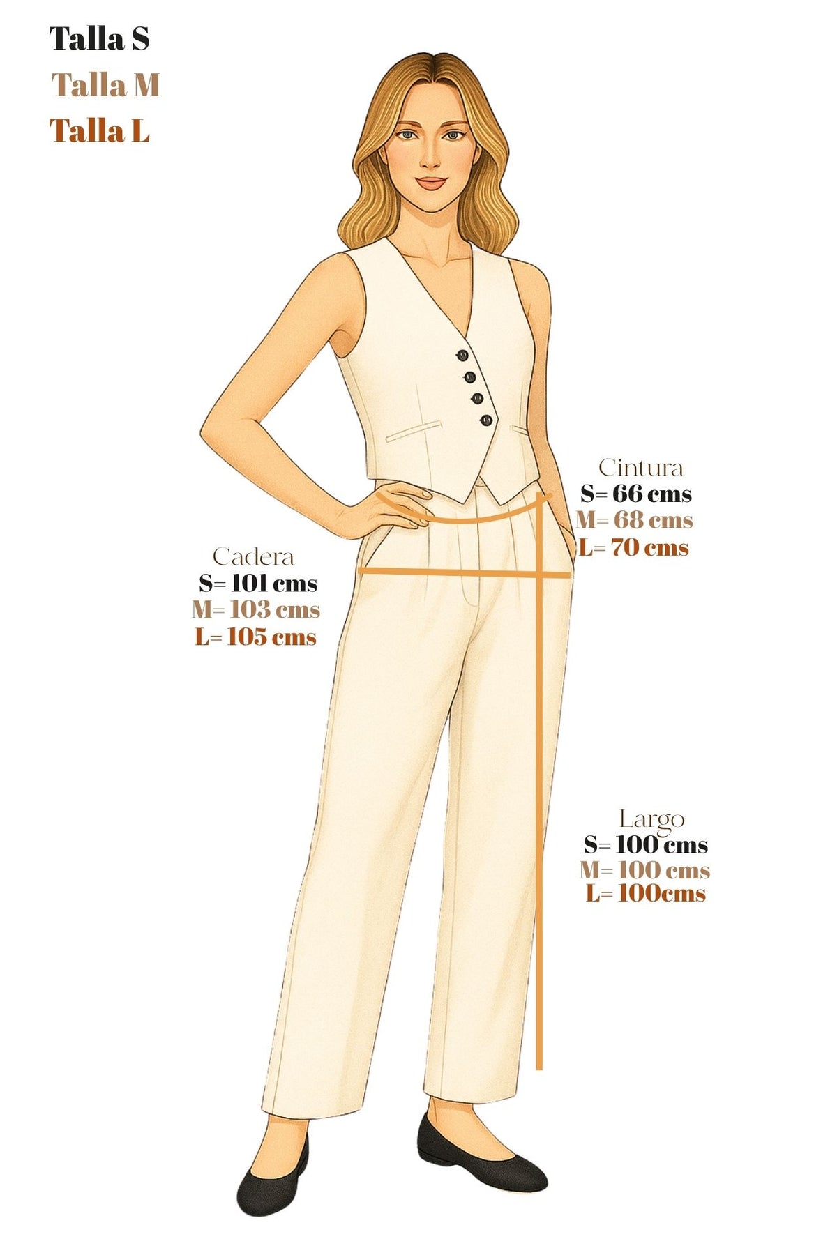 Pantalon Lauren Crema