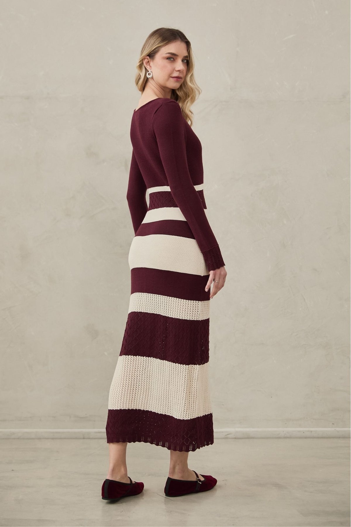 Vestido Gaia Borgoña