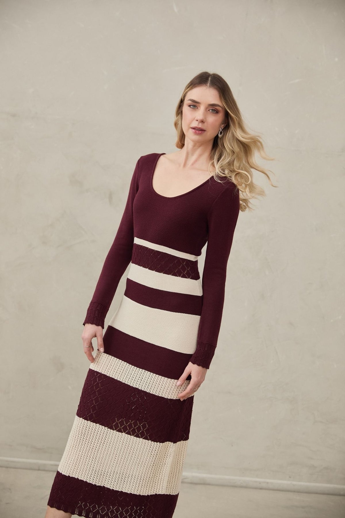 Vestido Gaia Borgoña
