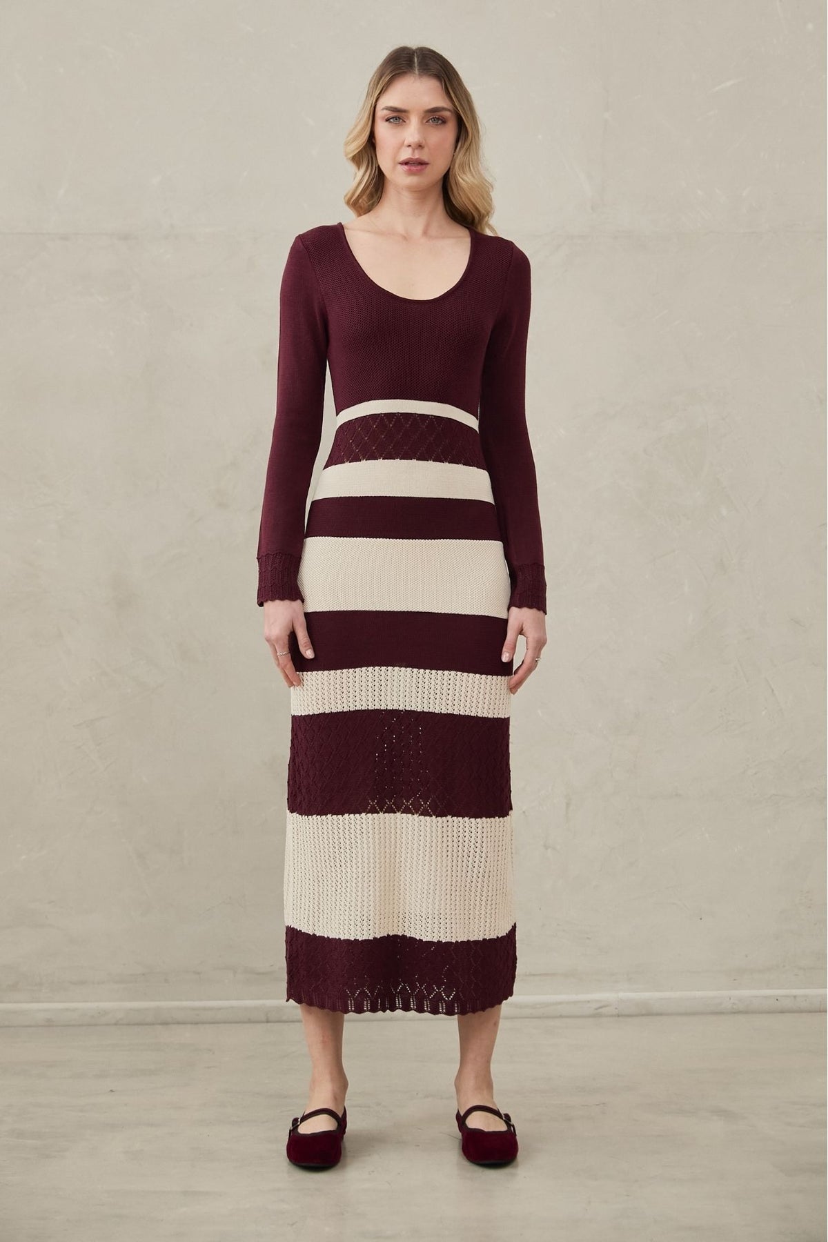 Vestido Gaia Borgoña
