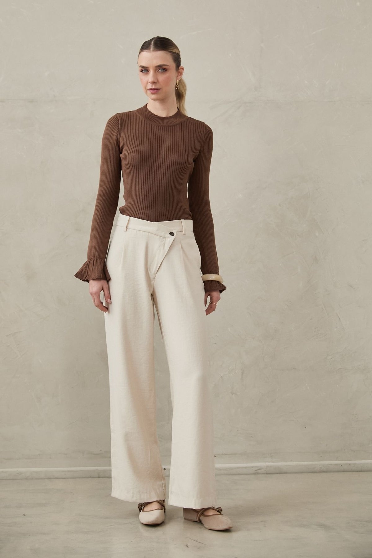 Pantalón Jade Crema