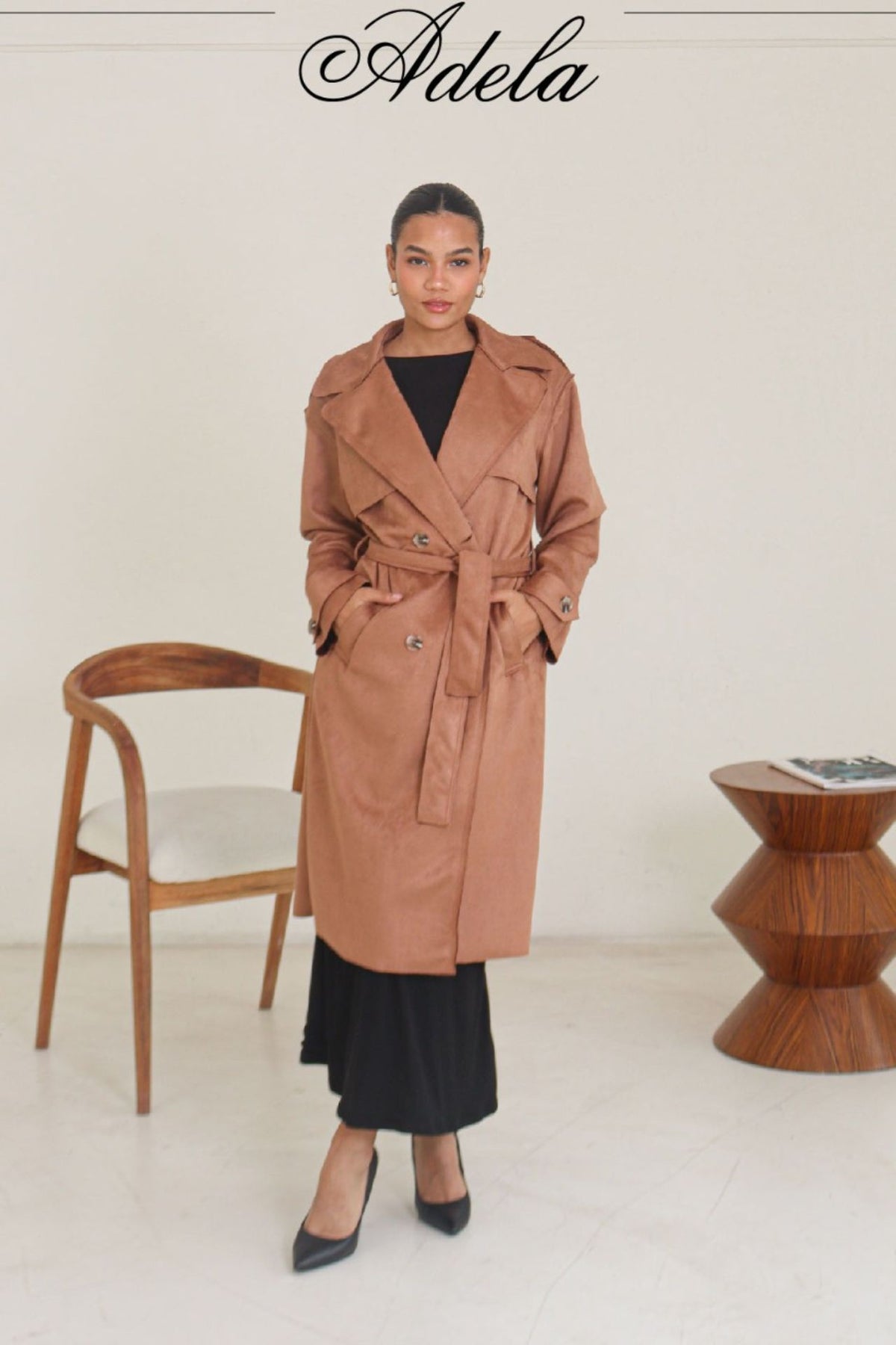 Gabardina Adela Mocca