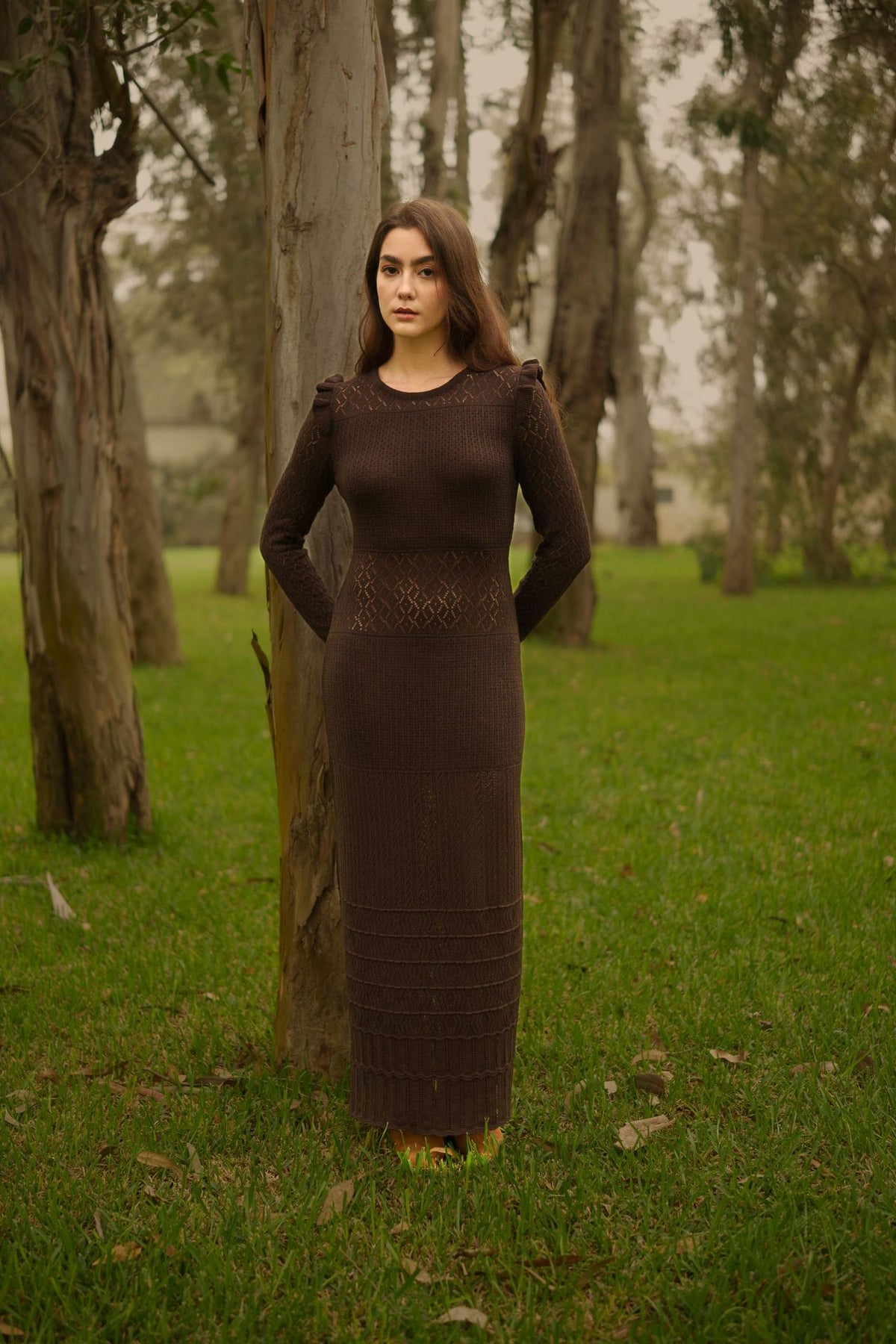 Vestido Cloudsong Knit Marrón