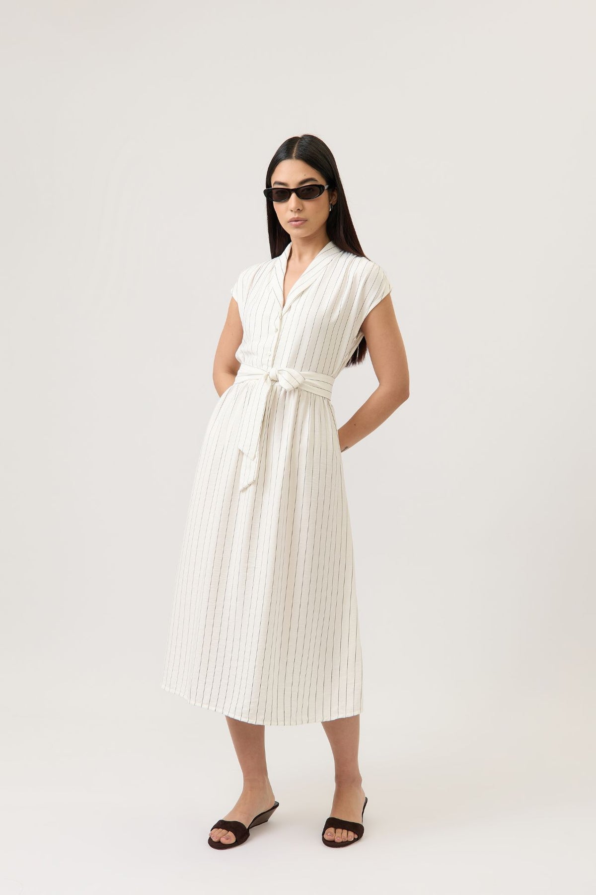Vestido Cannes Rayas Blanco