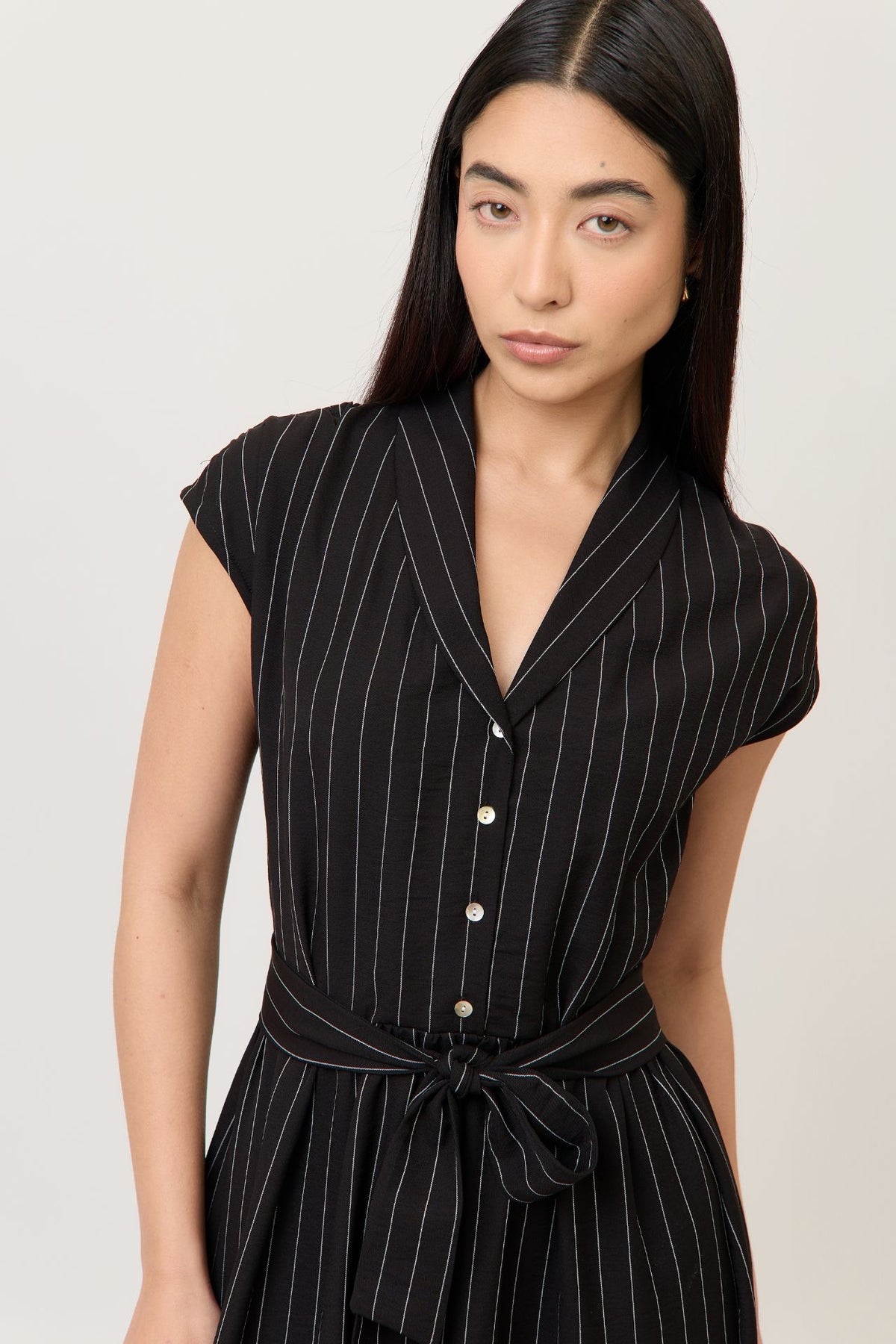Vestido Cannes Rayas Negro