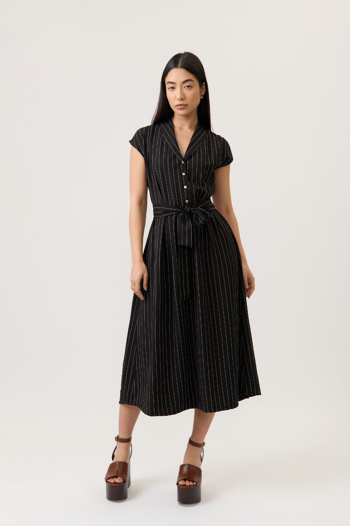 Vestido Cannes Rayas Negro