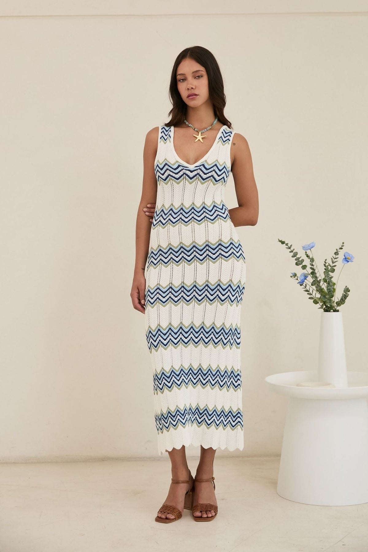 Vestido Camelia Celeste