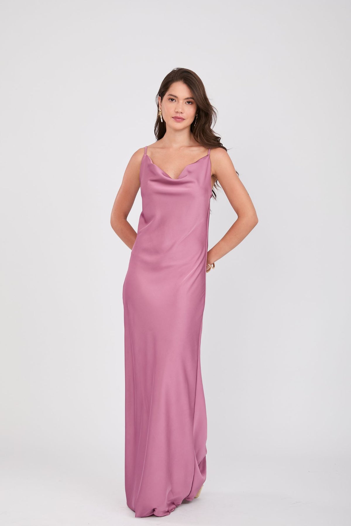 Vestido De Seda Blush