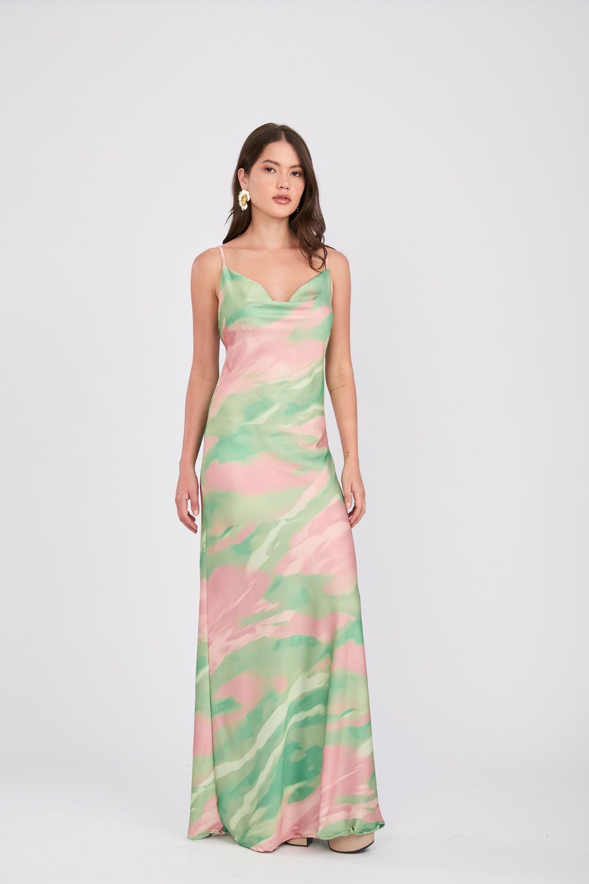 Vestido de Seda Strawberry Matcha