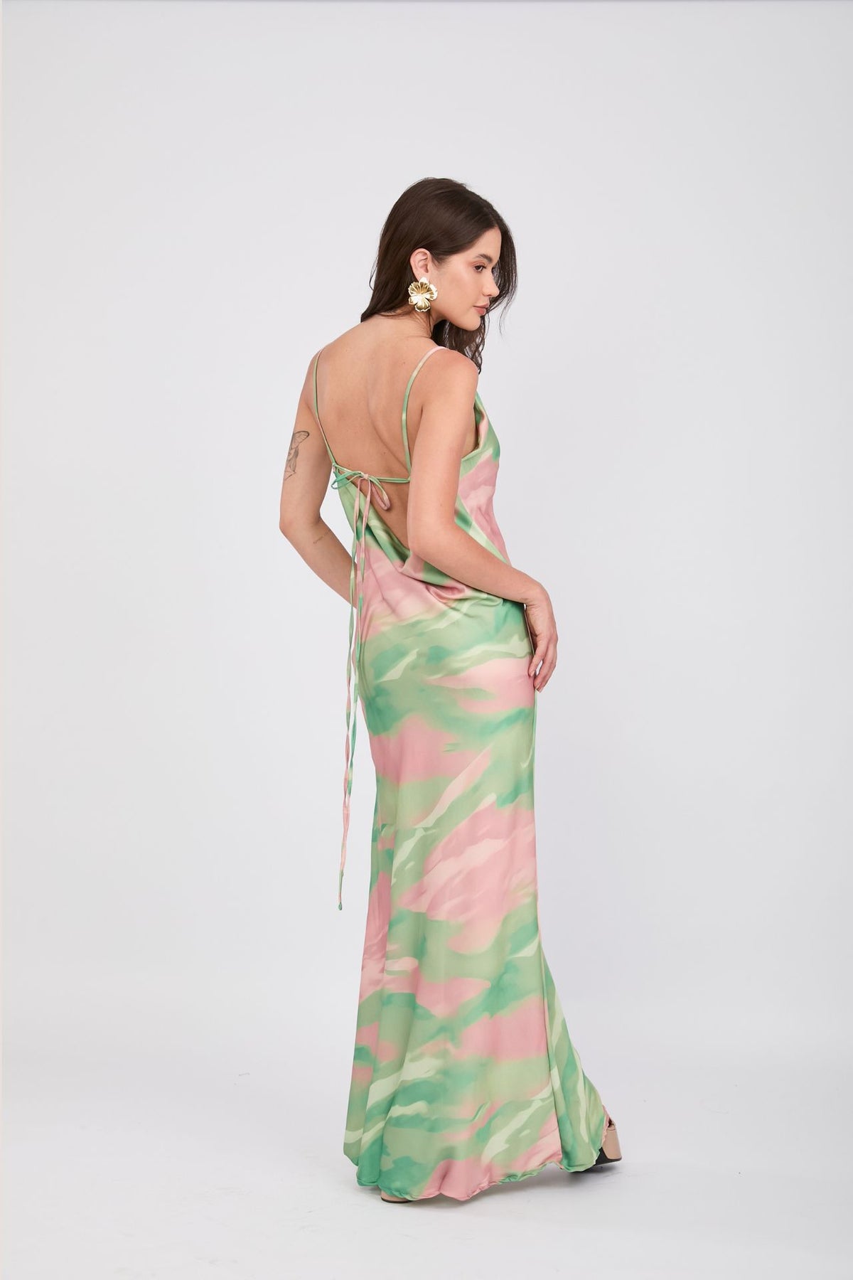Vestido de Seda Strawberry Matcha