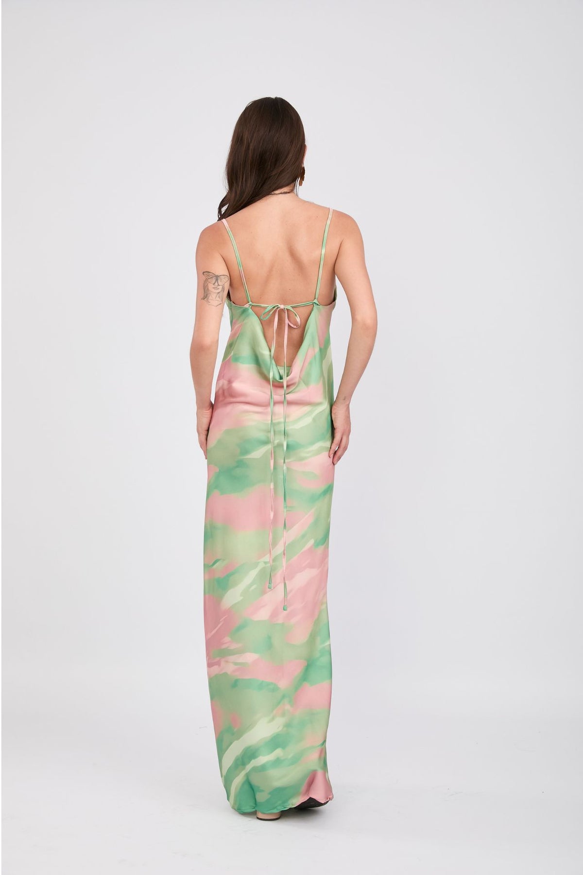 Vestido de Seda Strawberry Matcha