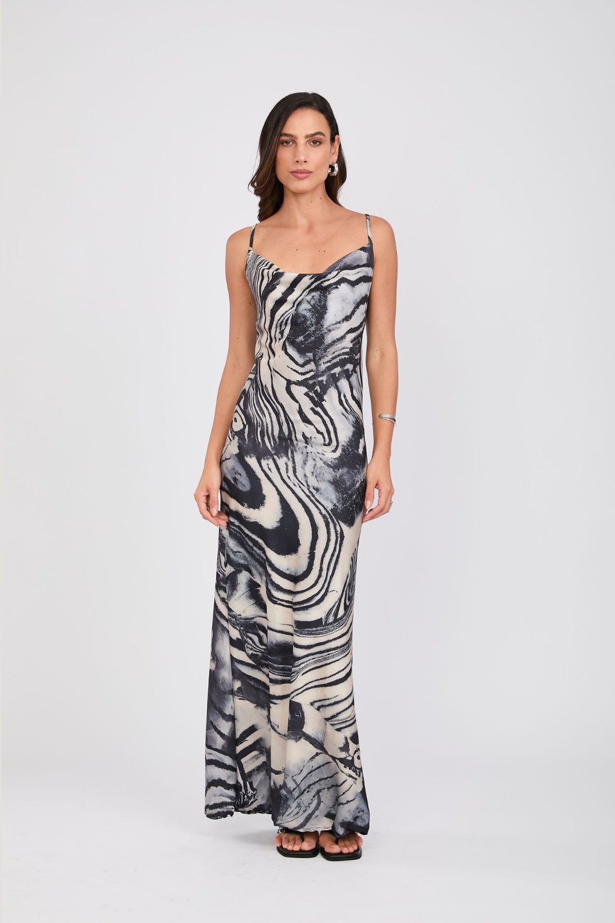 Vestido de Seda Animal Print