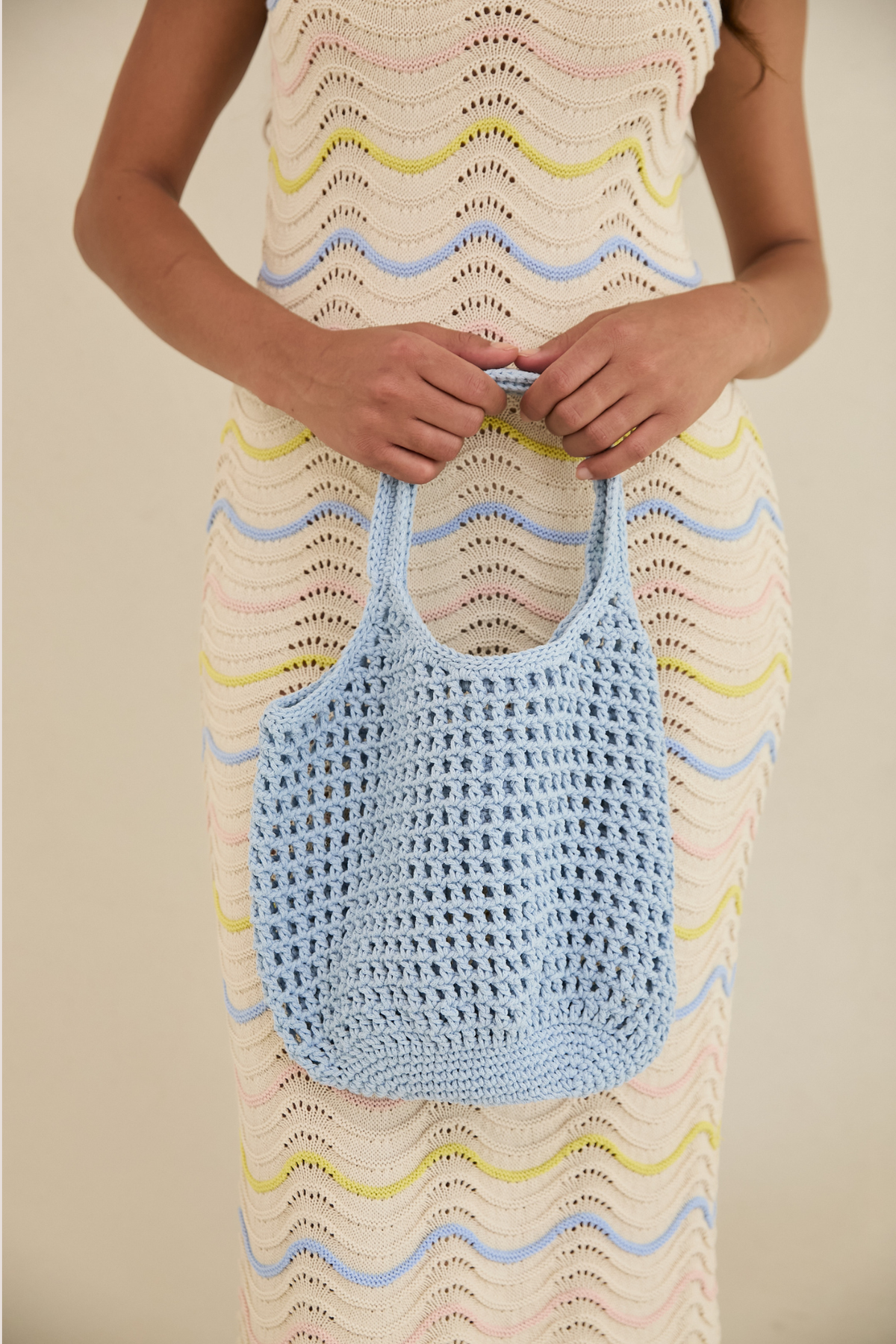 Cartera Tejida Miranda Celeste