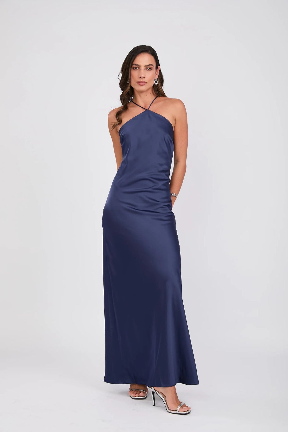 Vestido Halter Navy Blue