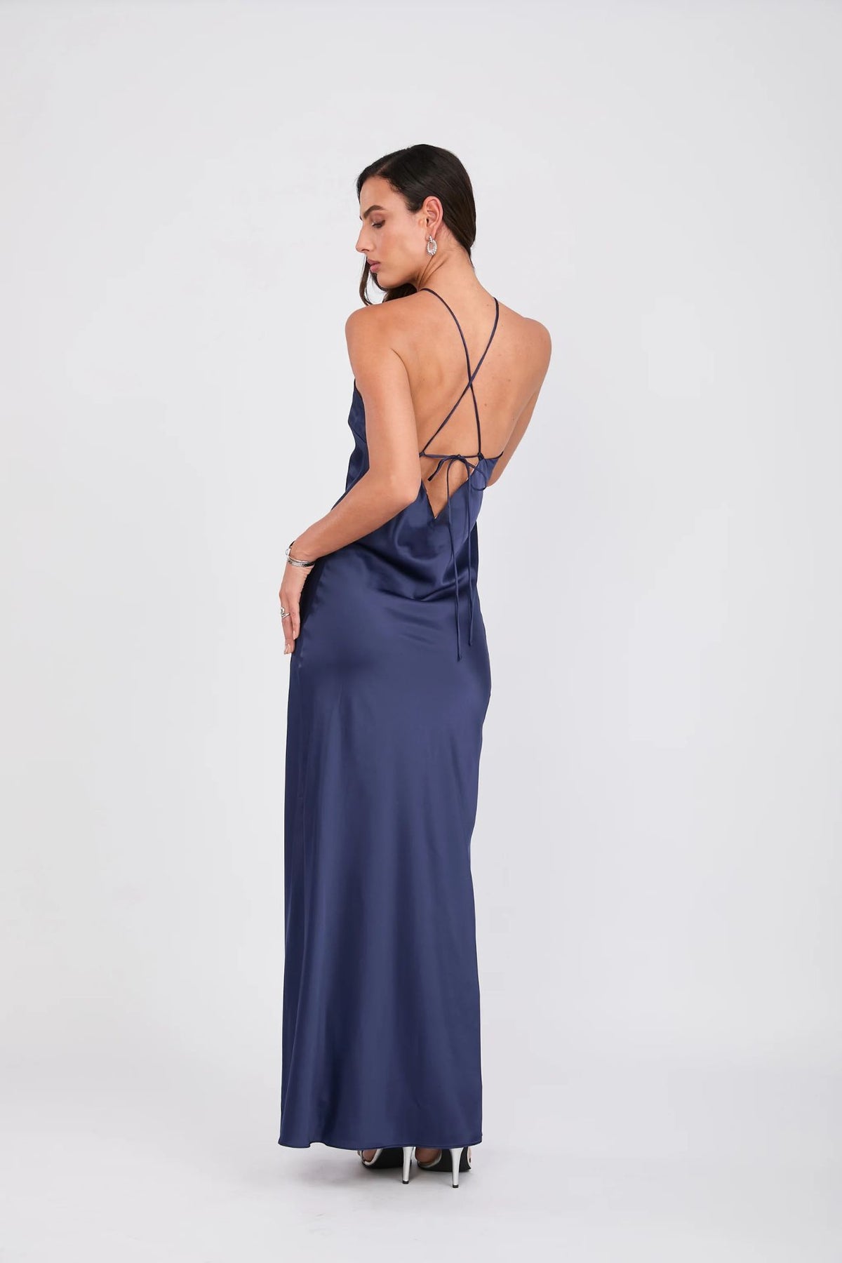Vestido Halter Navy Blue