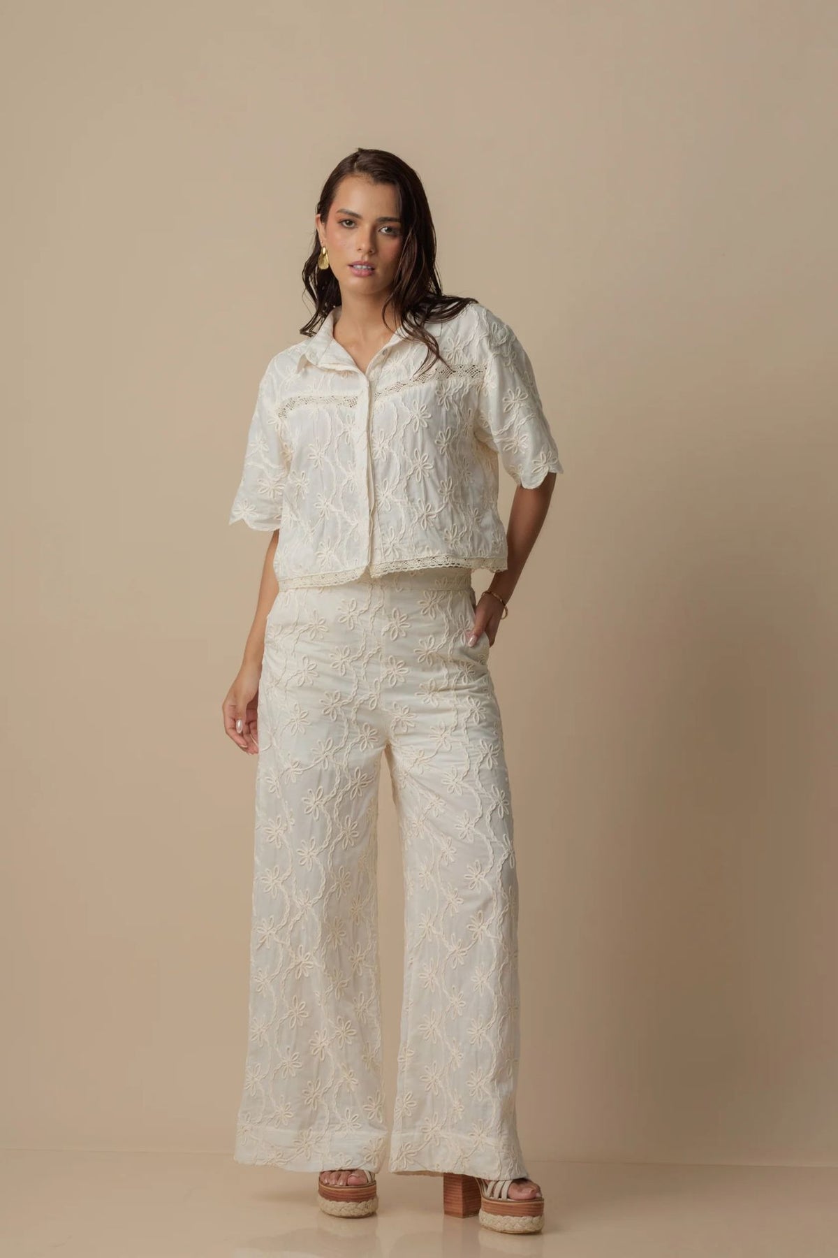 Pantalón Zira Hueso