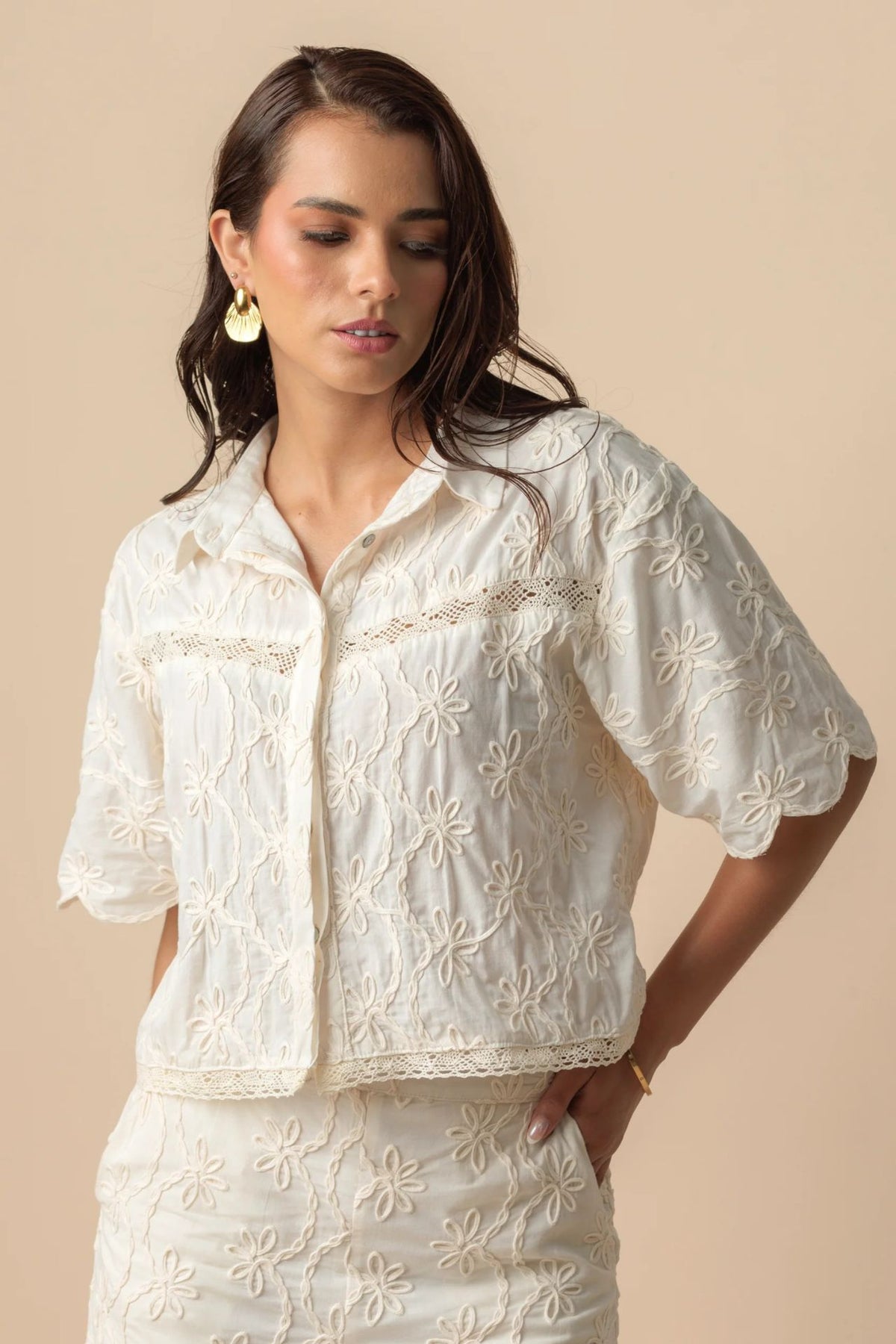 Camisera Elara Hueso